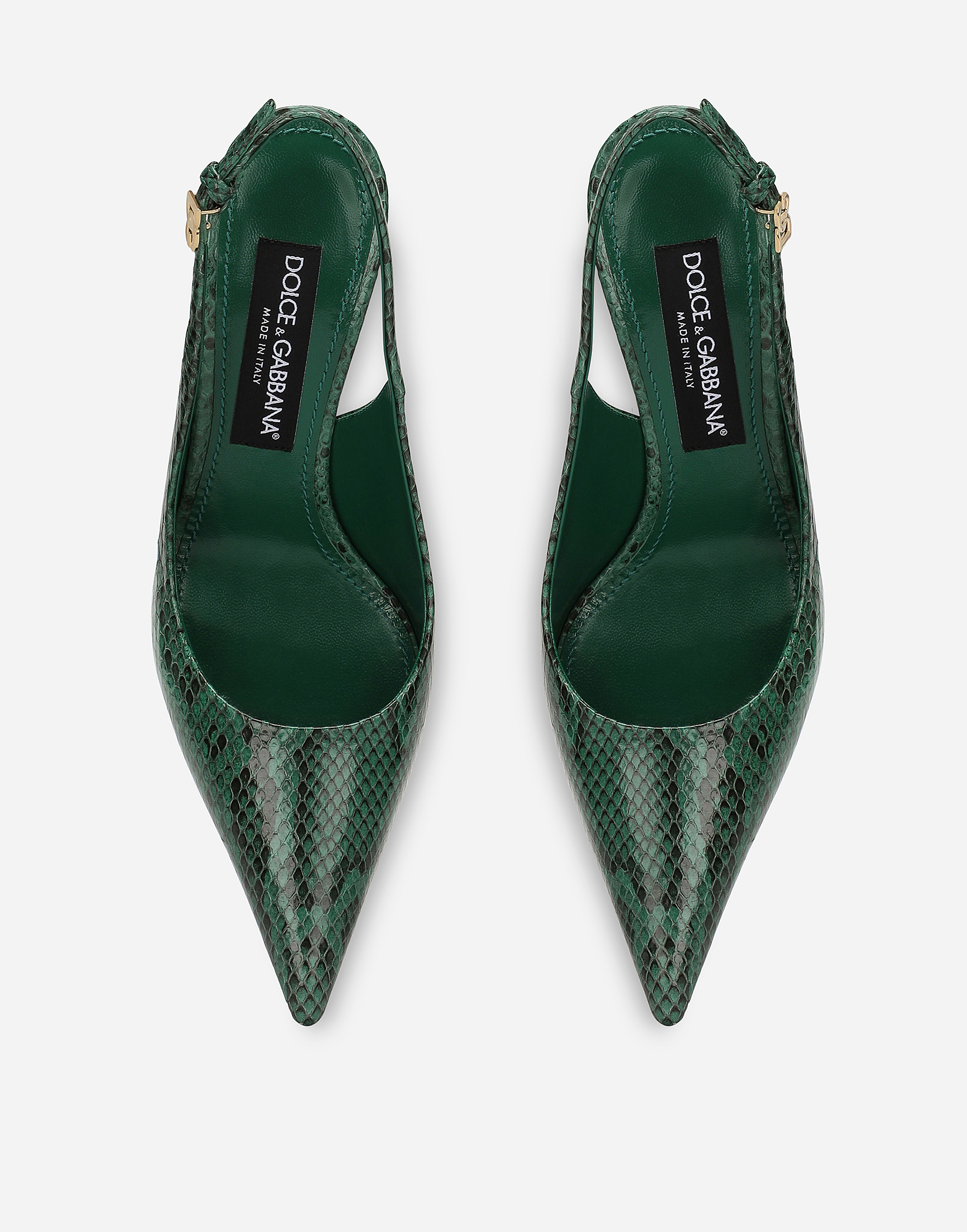 Shop Dolce & Gabbana Slingback In Green