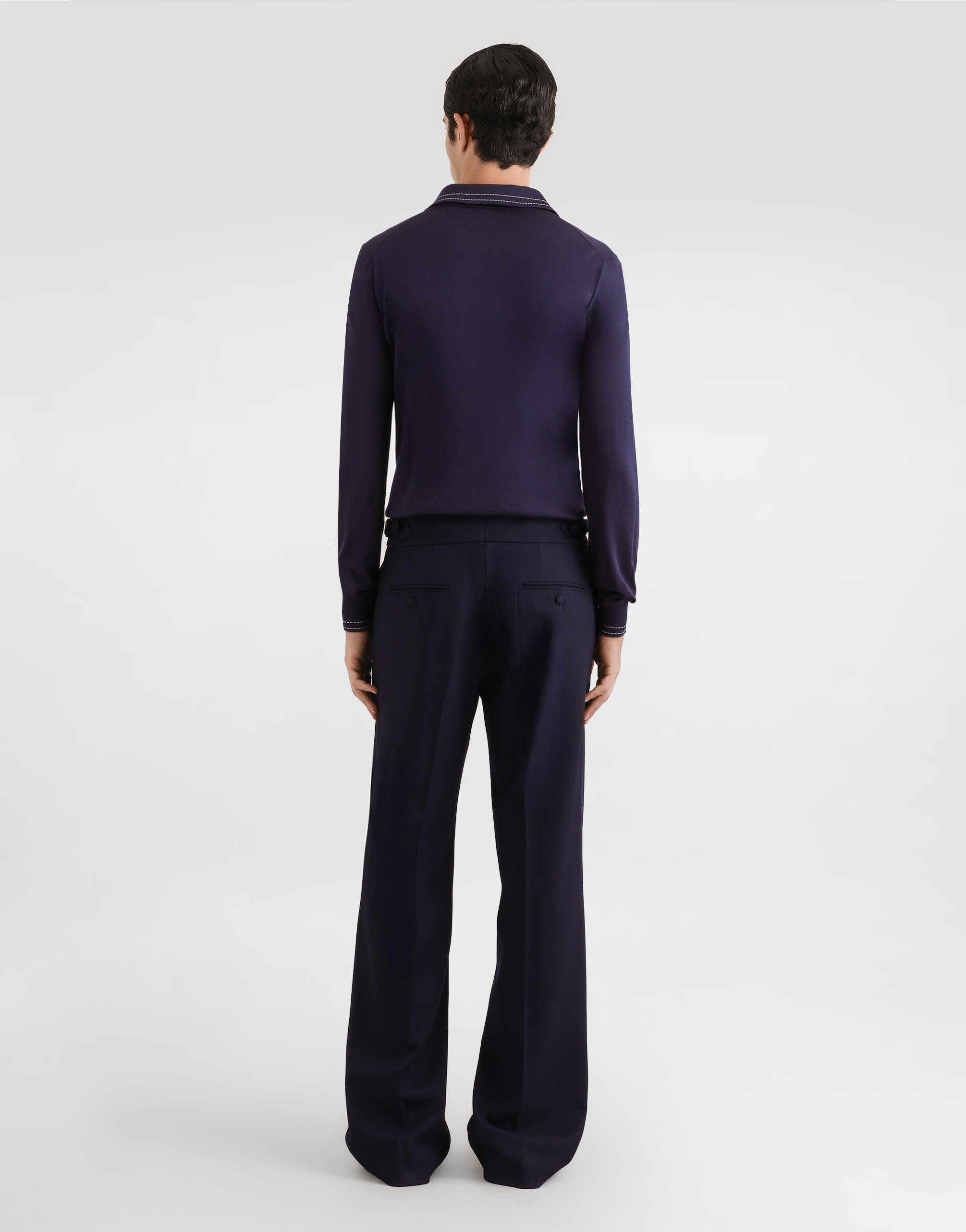  Dolce & Gabbana Silk Polo Shirt - Mann Strickwaren Blau 50 