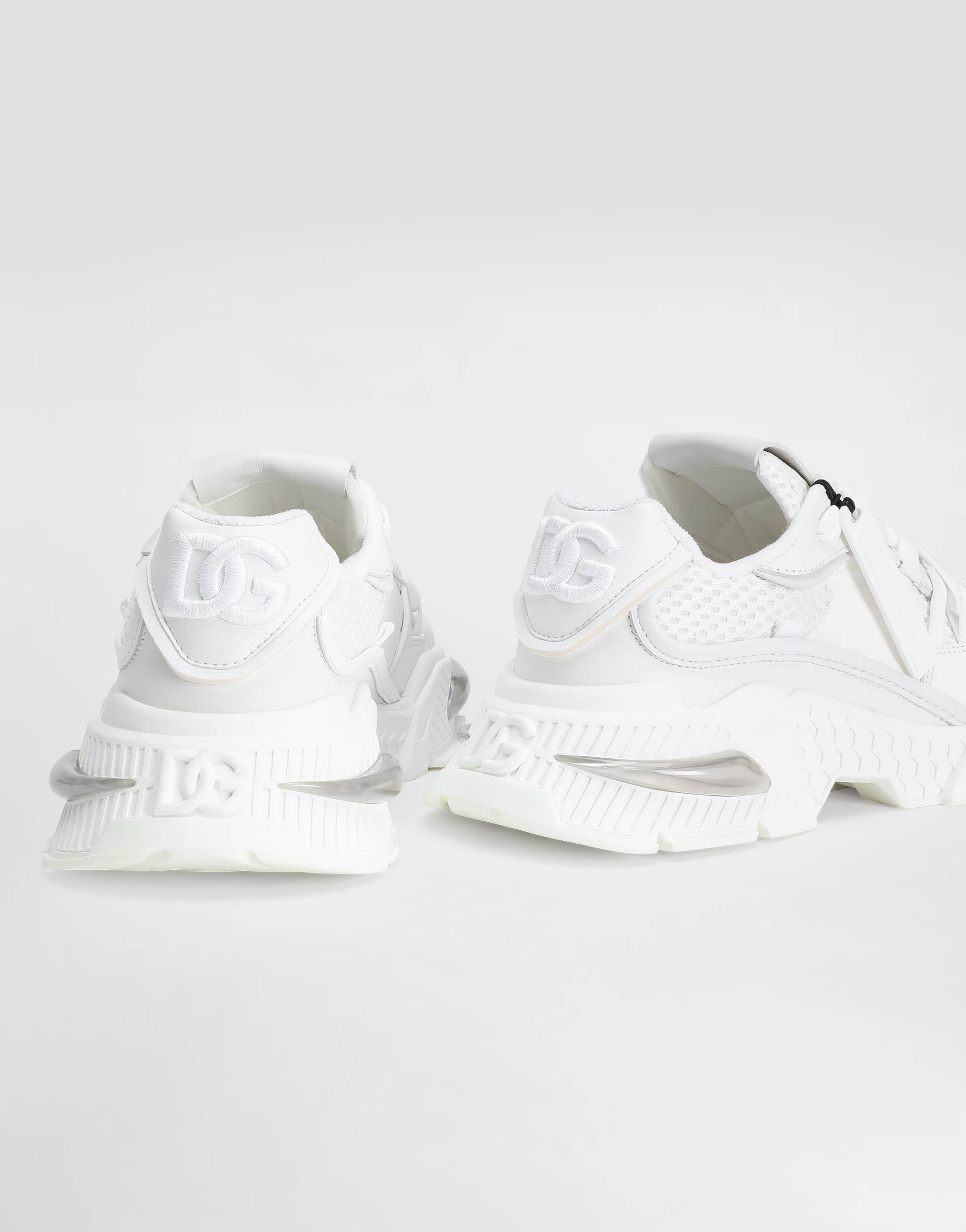 Dolce & Gabbana White Mixed-material Airmaster Sneakers In White