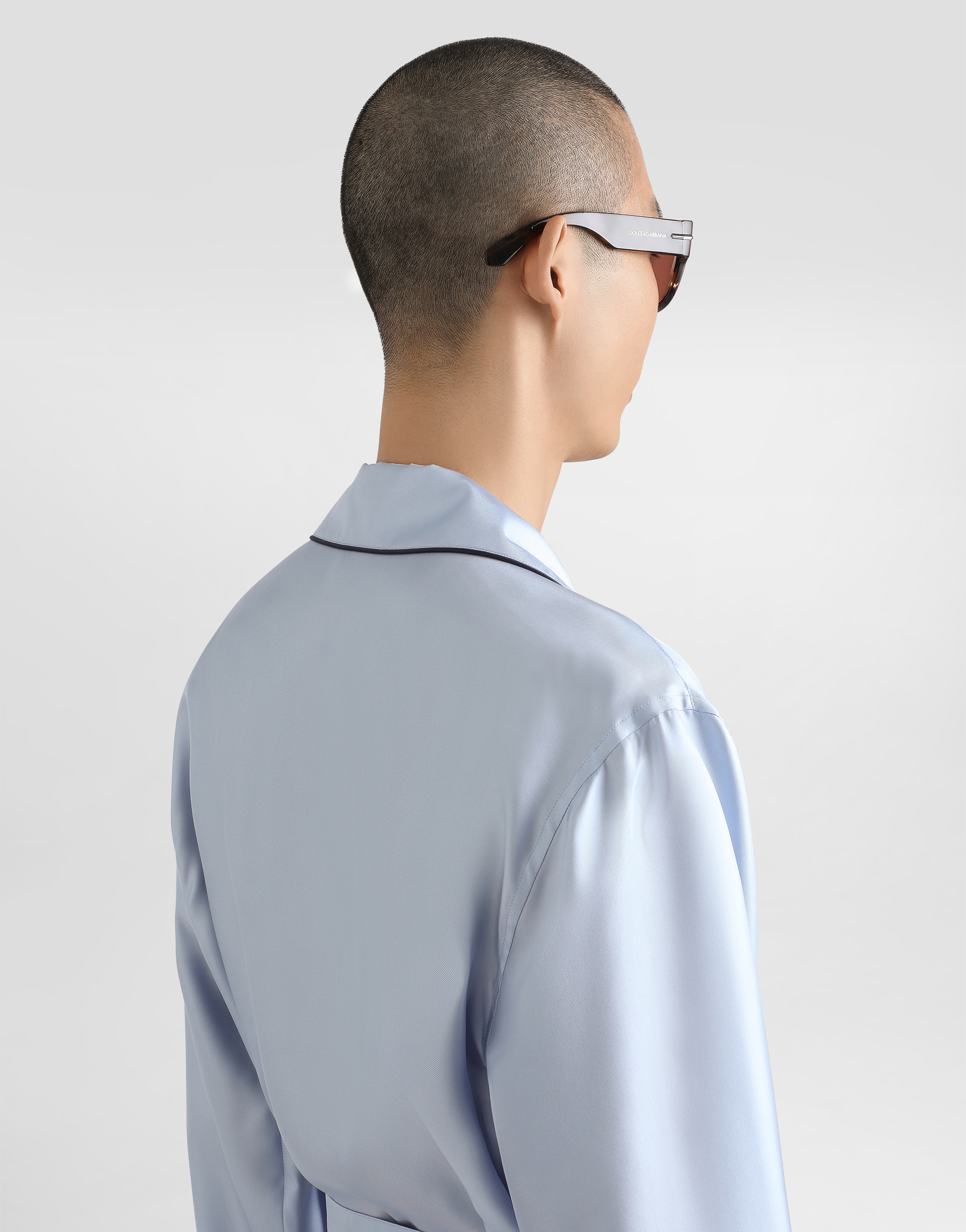 Silk twill robe