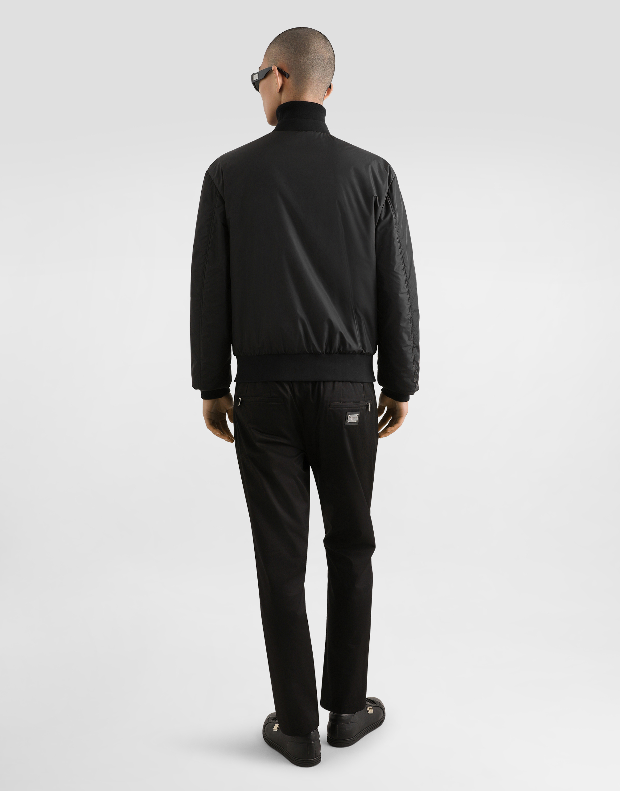 Dolce & Gabbana Dolce&gabbana's Silver-plaque Completes The Design Of This Bomber Jacket For An Auth In Black