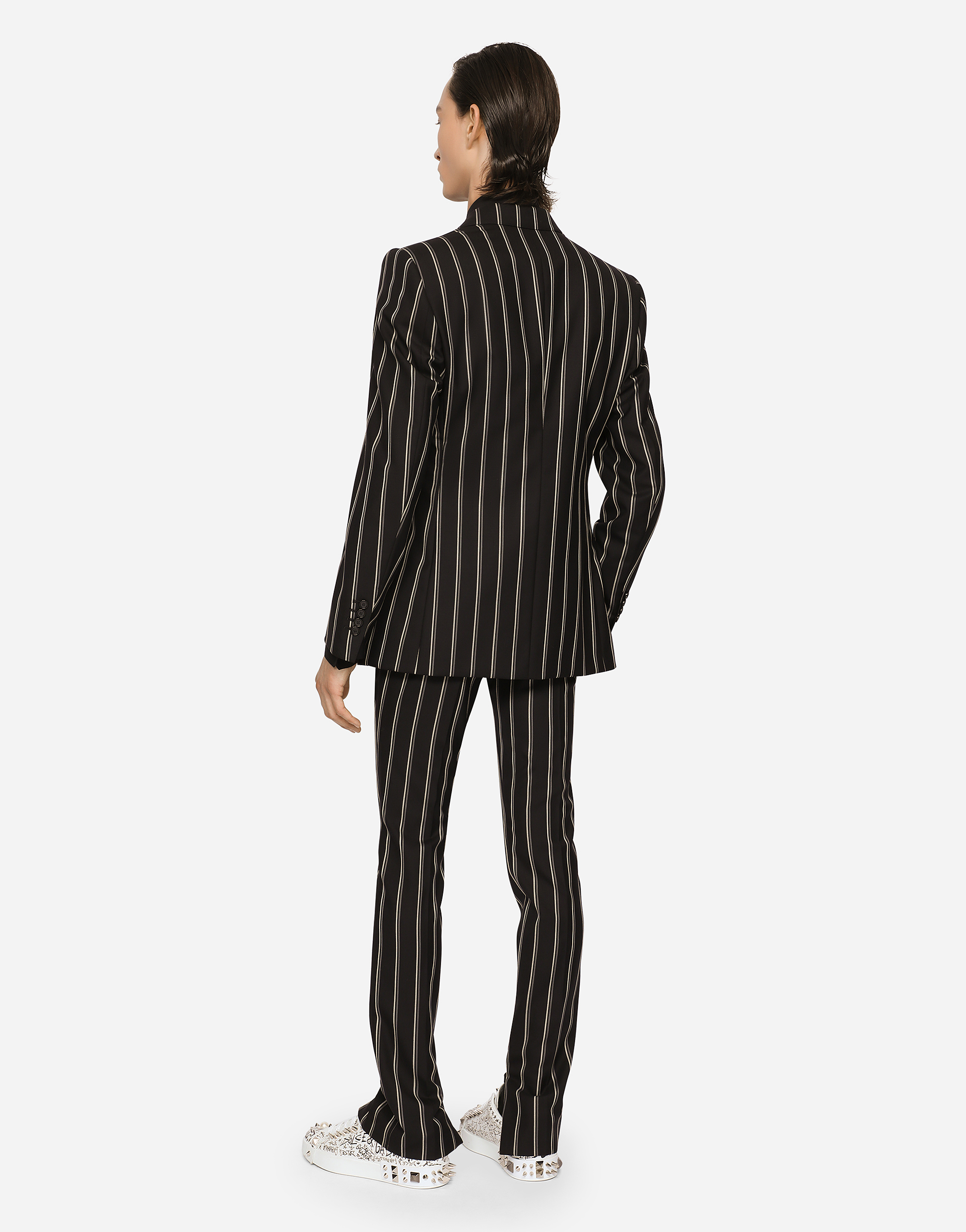 DOLCE & GABBANA PINSTRIPE WOOL SICILIA-FIT SUIT