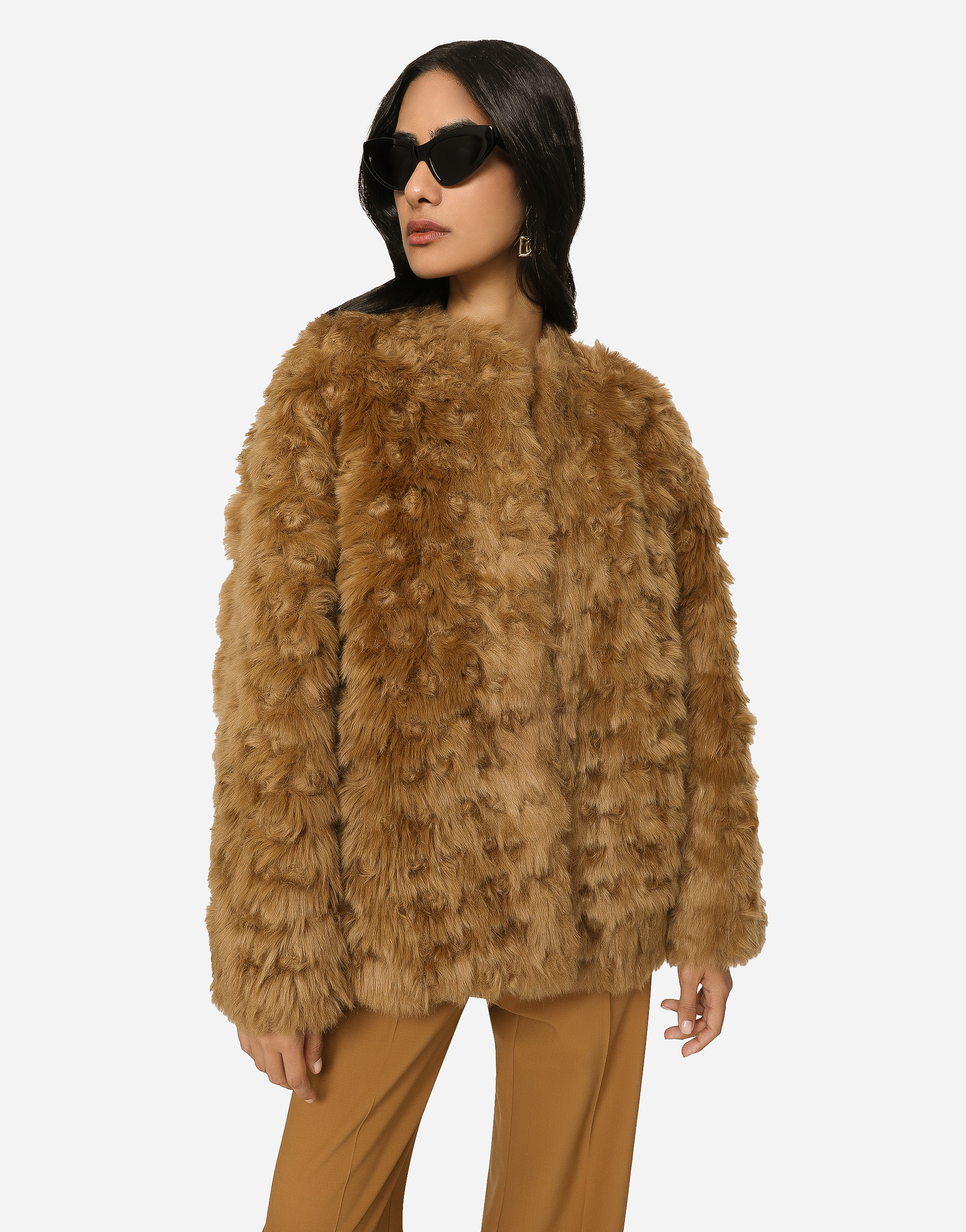 DOLCE & GABBANA FAUX FUR JACKET