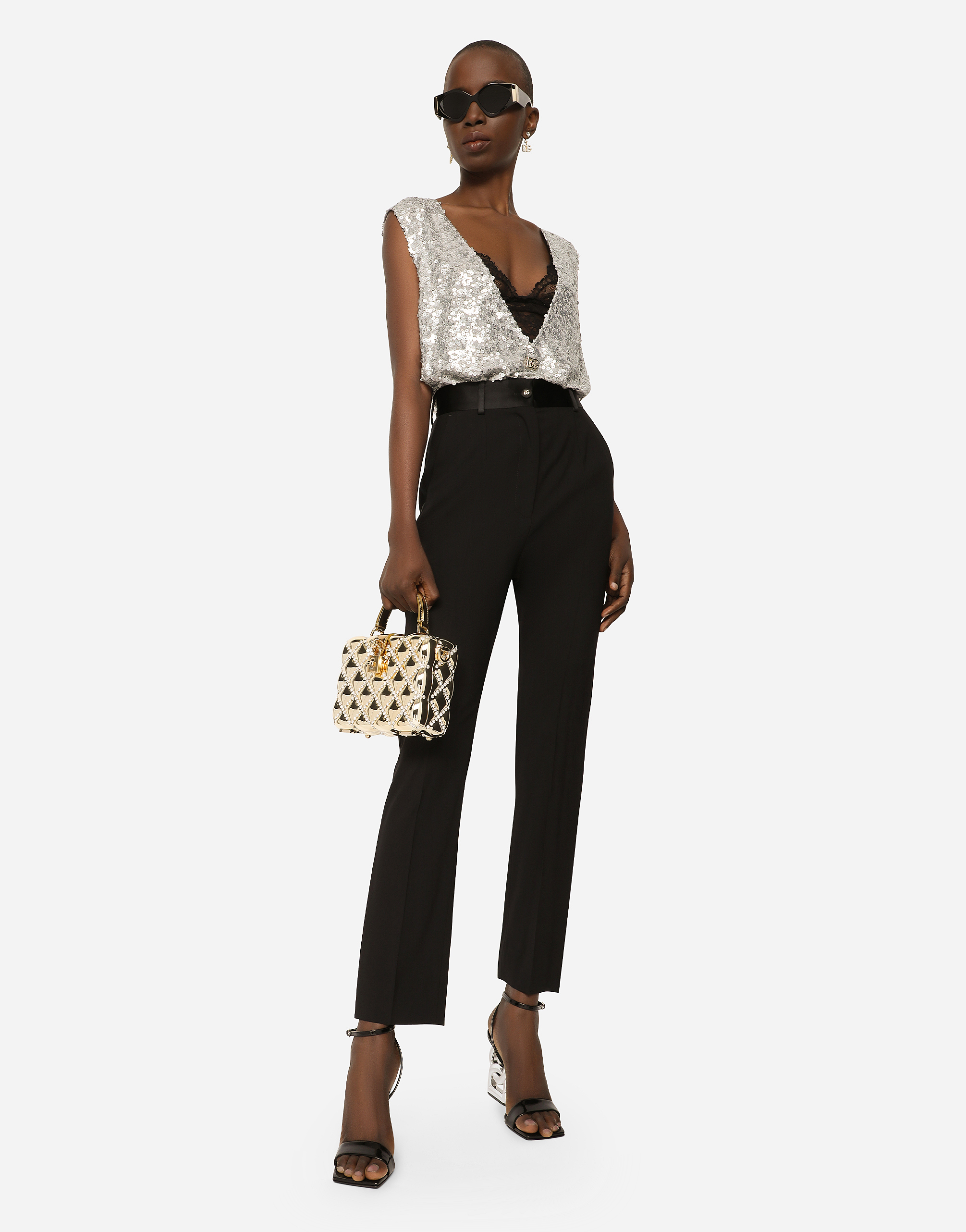 Woolen tuxedo pants