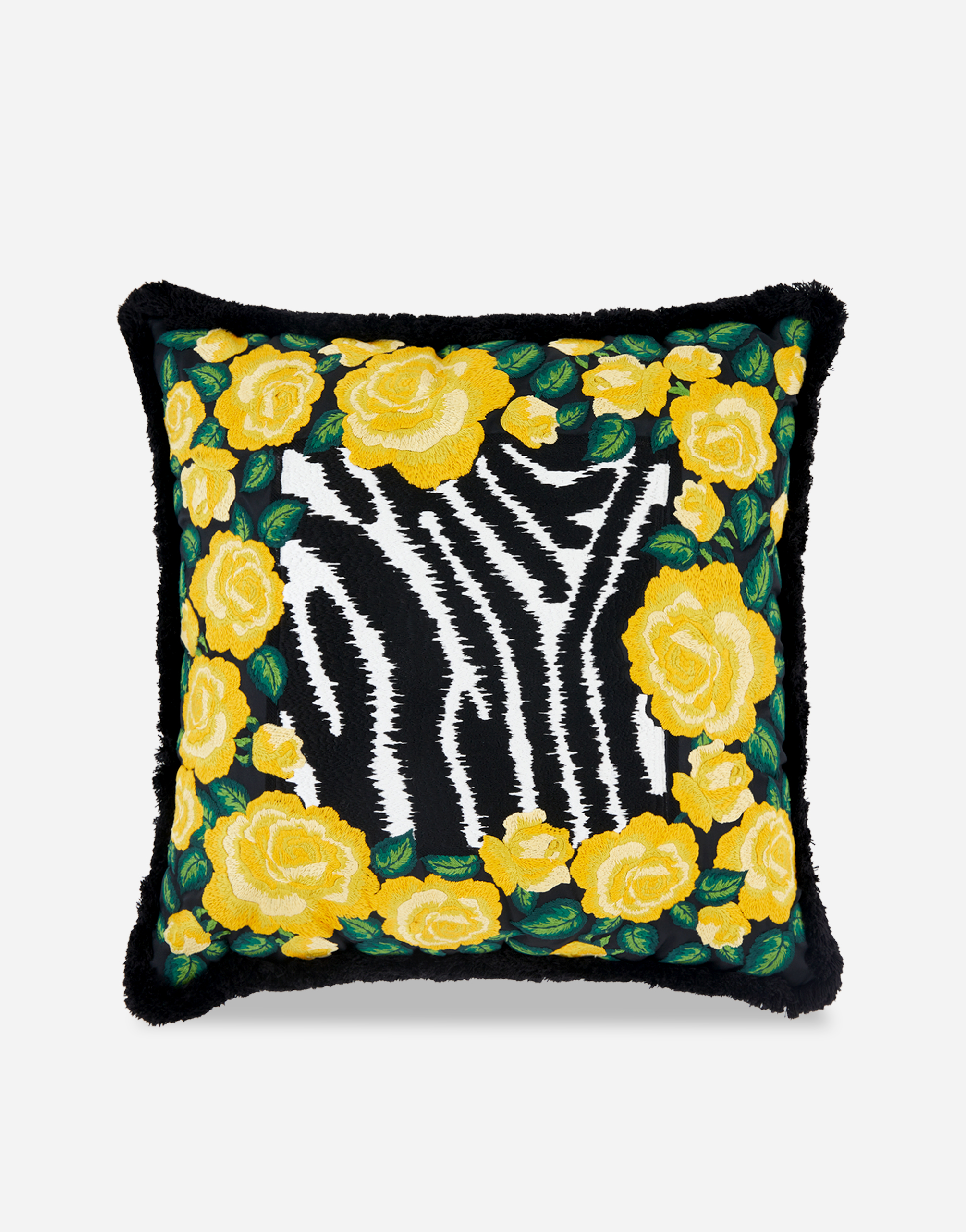 Dolce & Gabbana Embroidered Cushion Medium In Multicolor