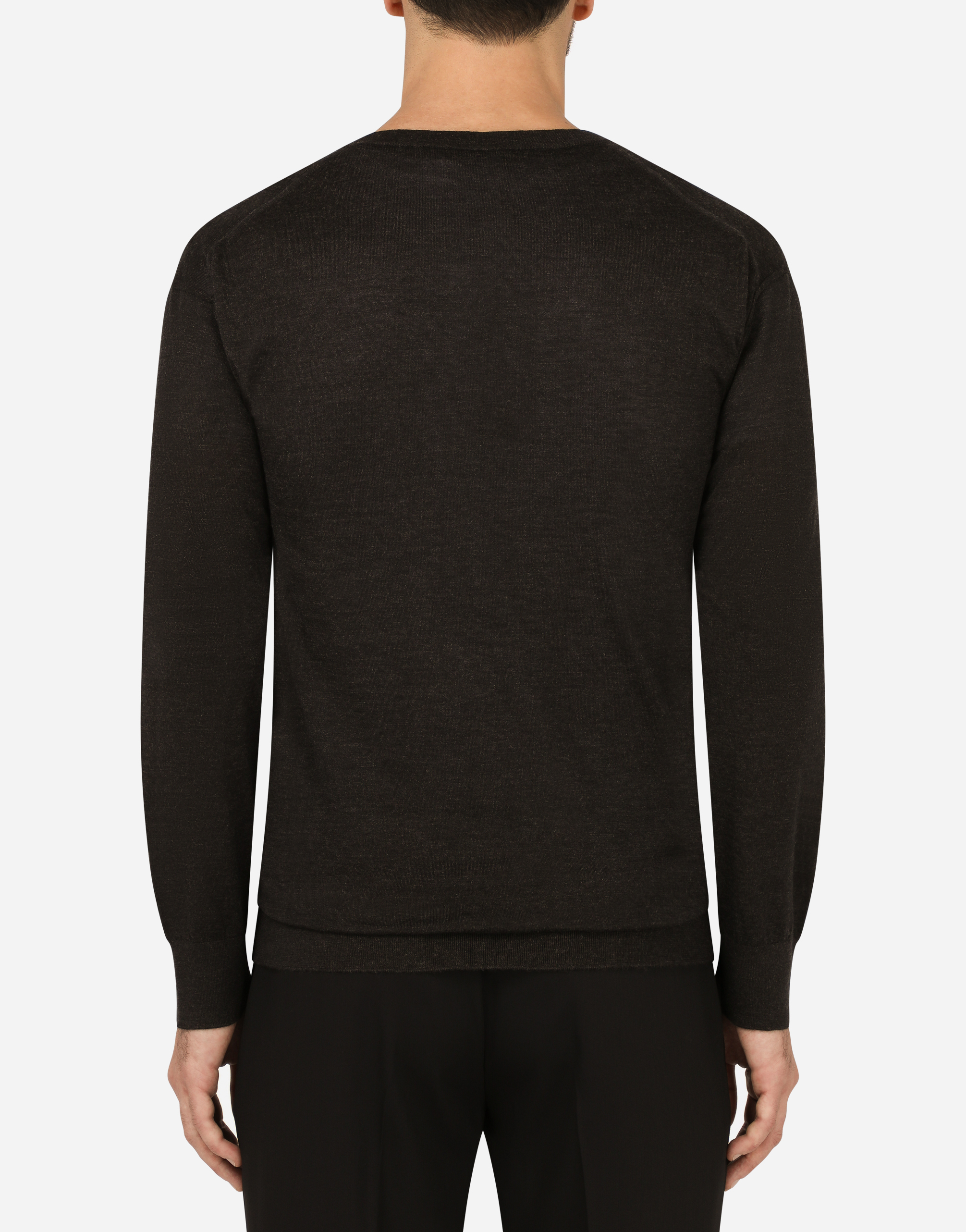 Dolce & Gabbana Pull Scollo V In Grey