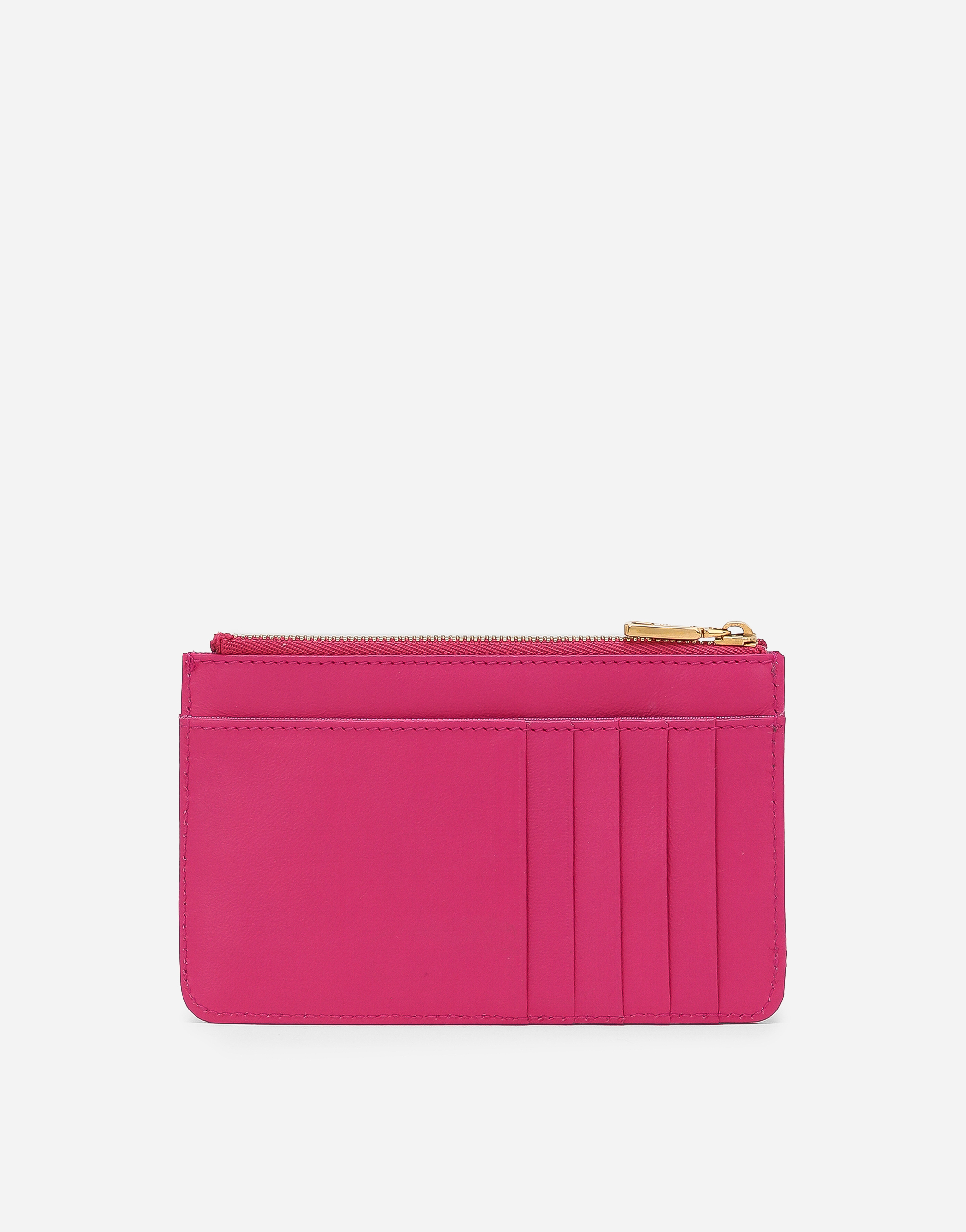  Dolce & Gabbana Dolce & Gabbana Medium Devotion Card Holder - Woman Wallets And Small Leather Goods Pink Leather Onesize 