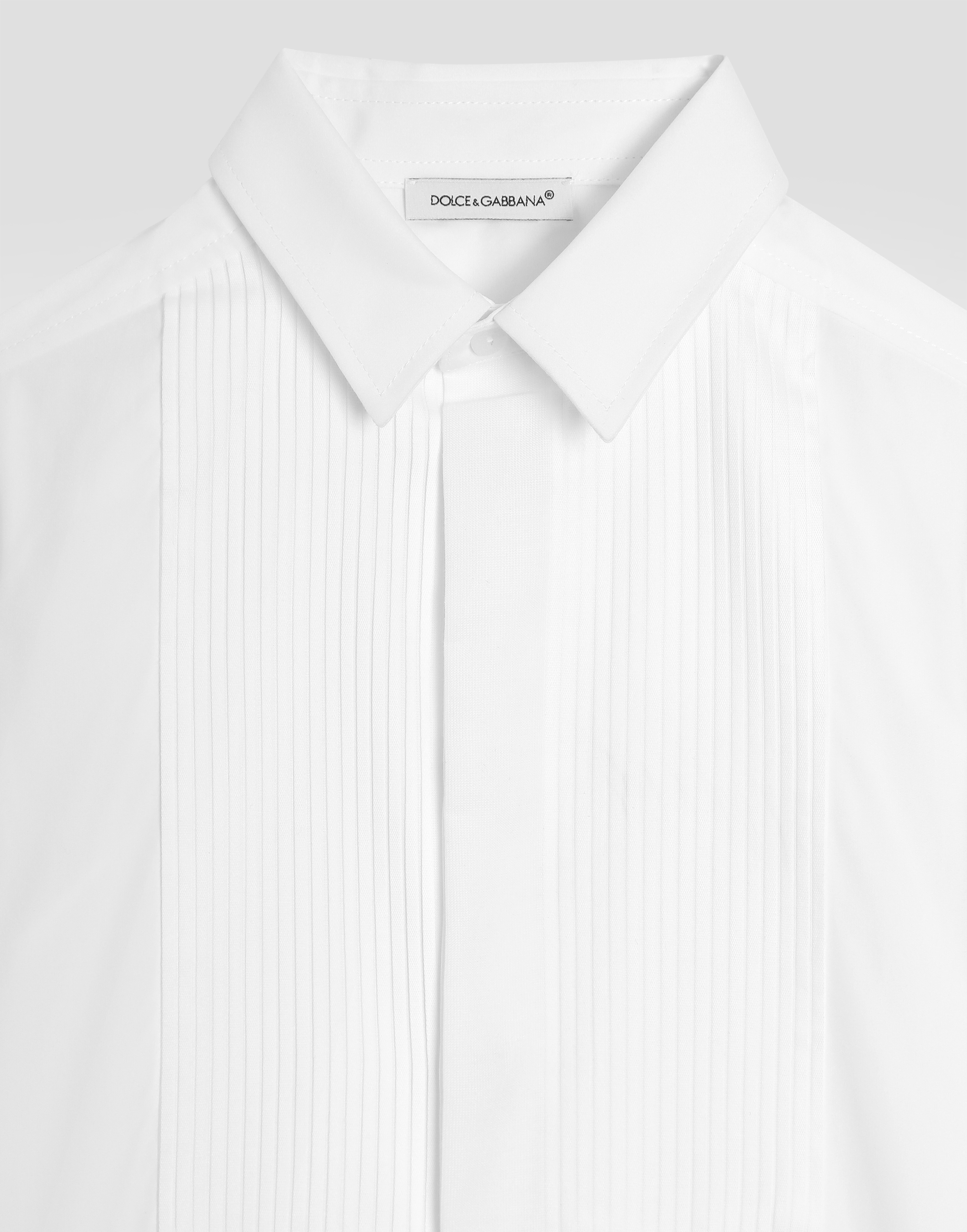 Poplin shirt with shirt-front detail