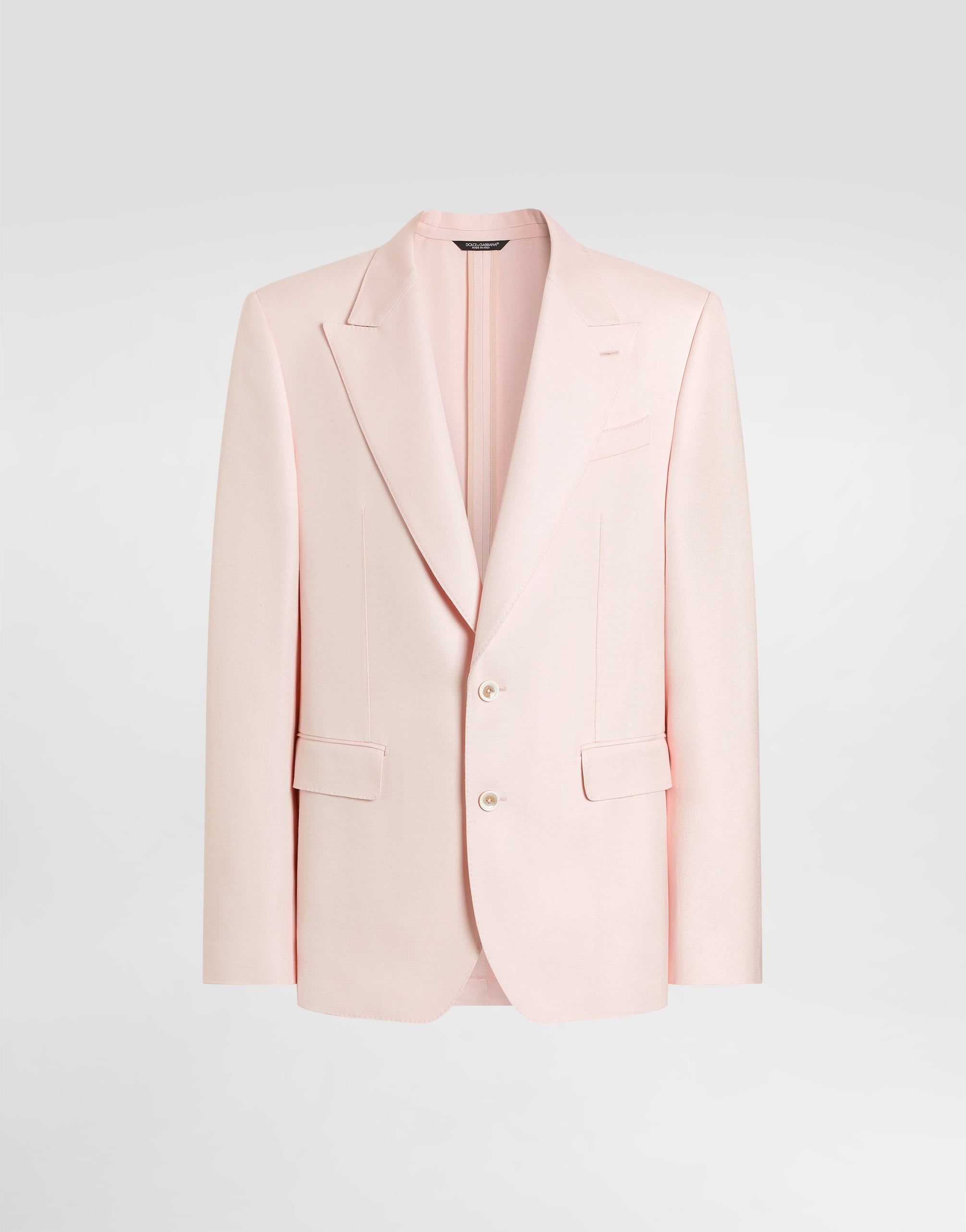 Sicilia light single-breasted viscose jacket in Pink for Men