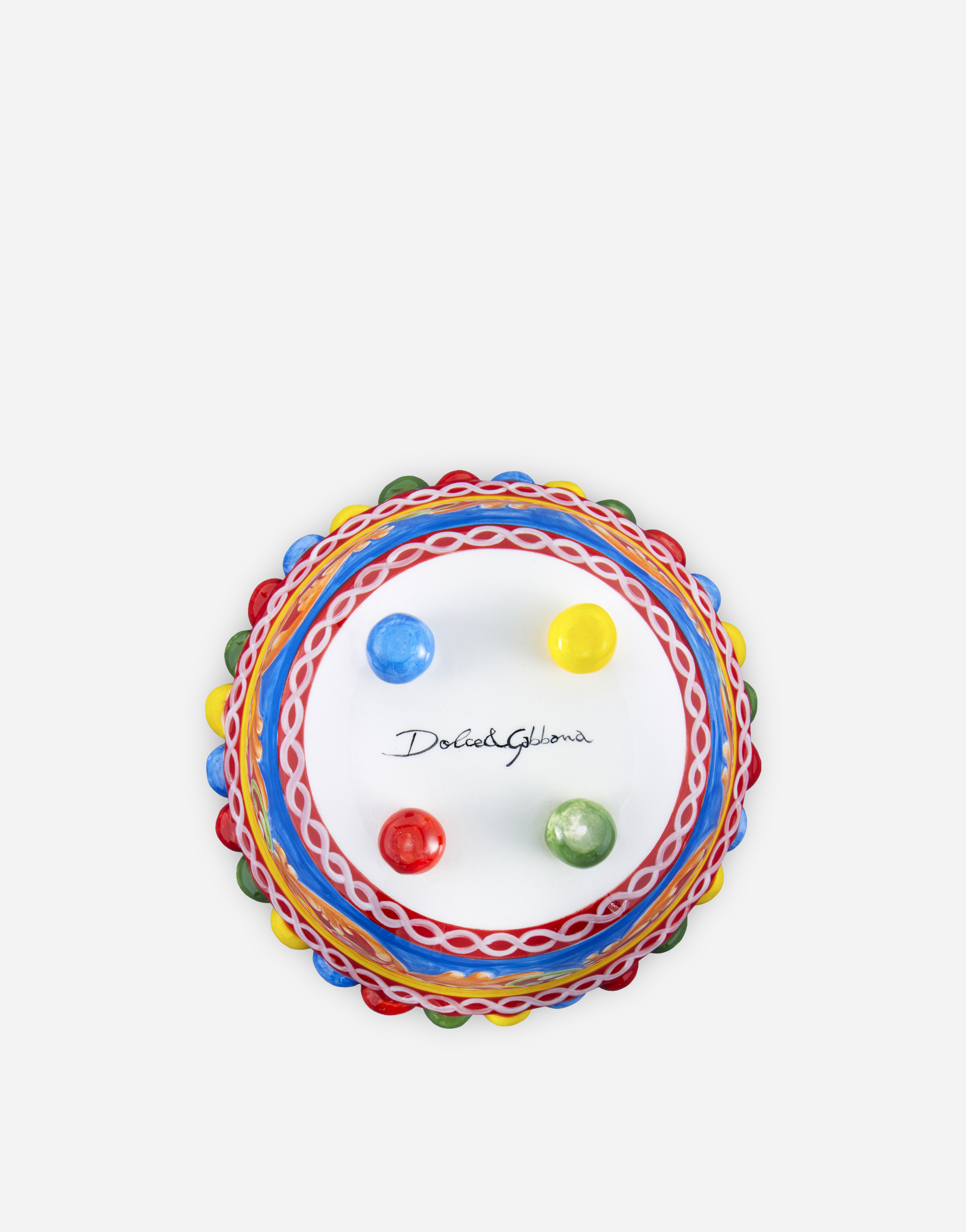 Dolce & Gabbana Large Decorative Bowl In Multi
