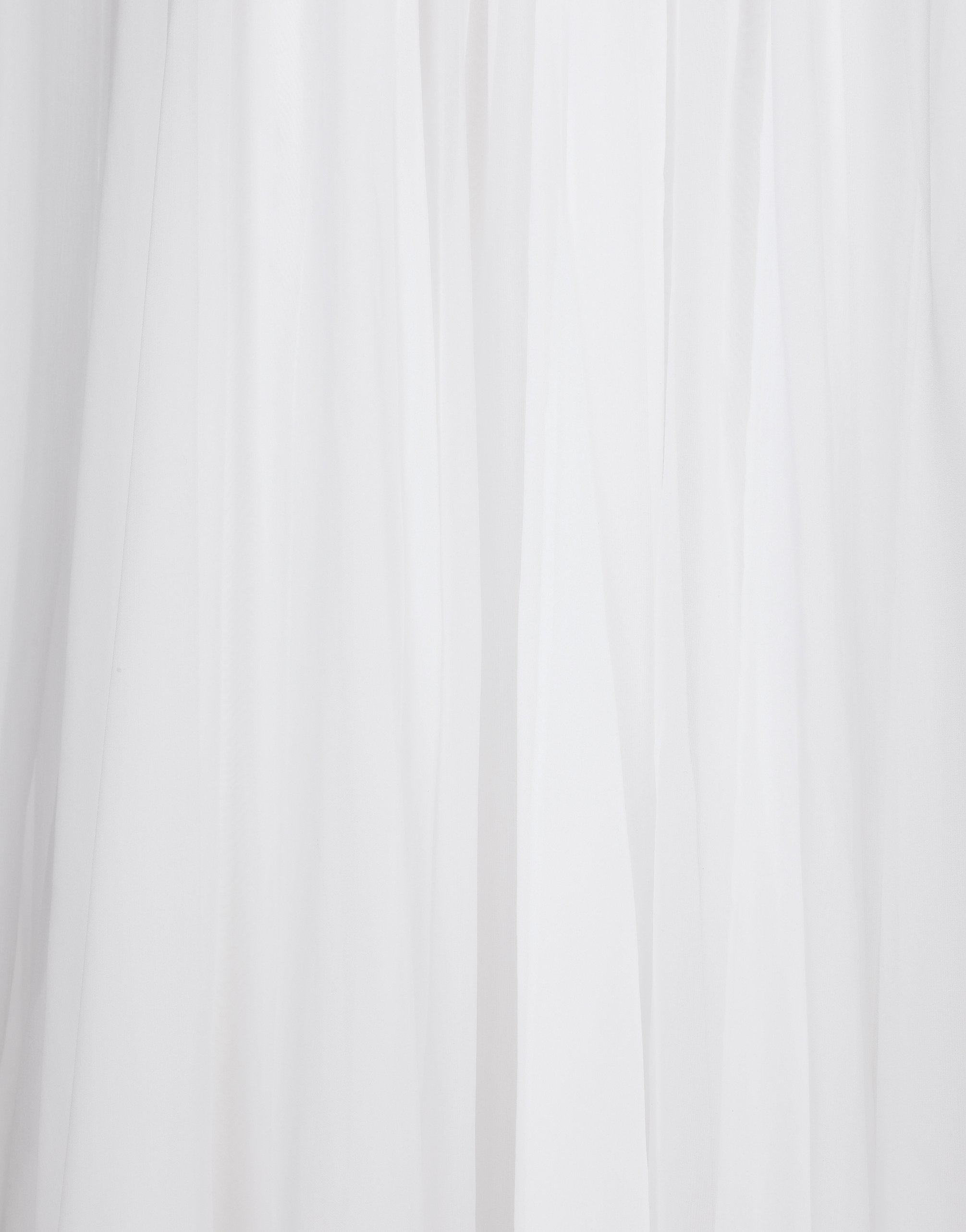 Long chiffon dress with corset details