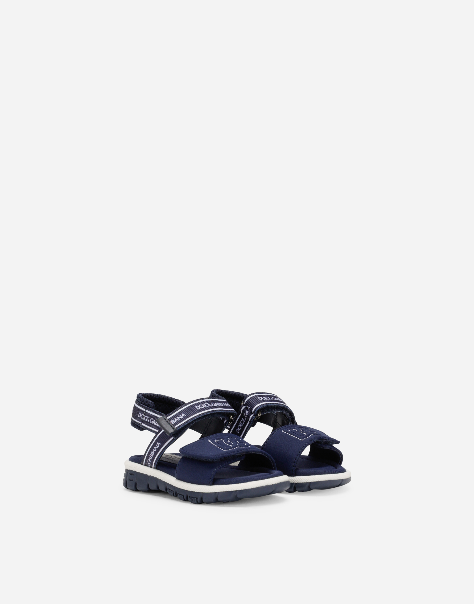  Dolce & Gabbana Technical Fabric Sandals With Dg Logo - Mann Schuhe Für Die Ersten Schritte (19-26) Mehrfarbig Viskose 23 