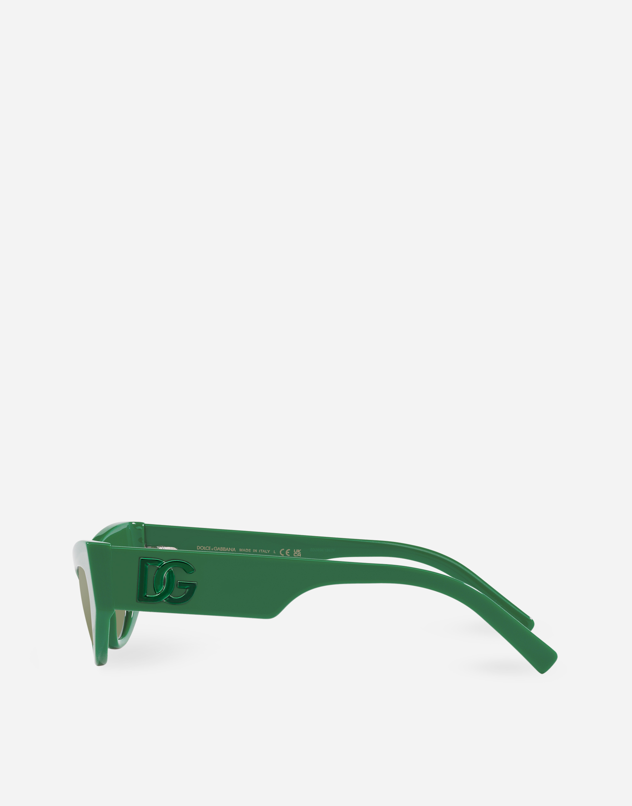 Shop Dolce & Gabbana Dg Logo Sunglasses In Green