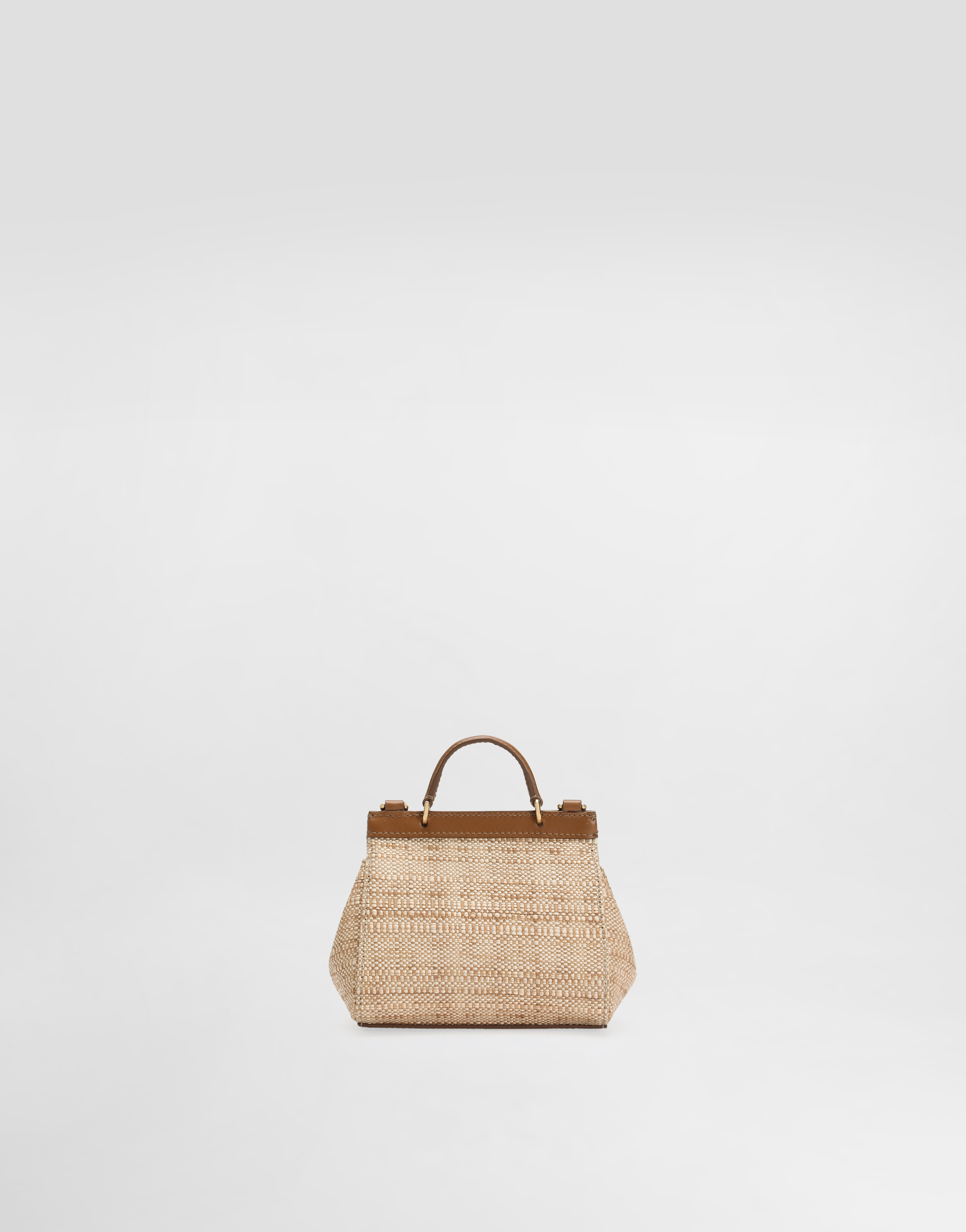 Dolce & Gabbana Sicily Handbag In Rafia With Embroidery