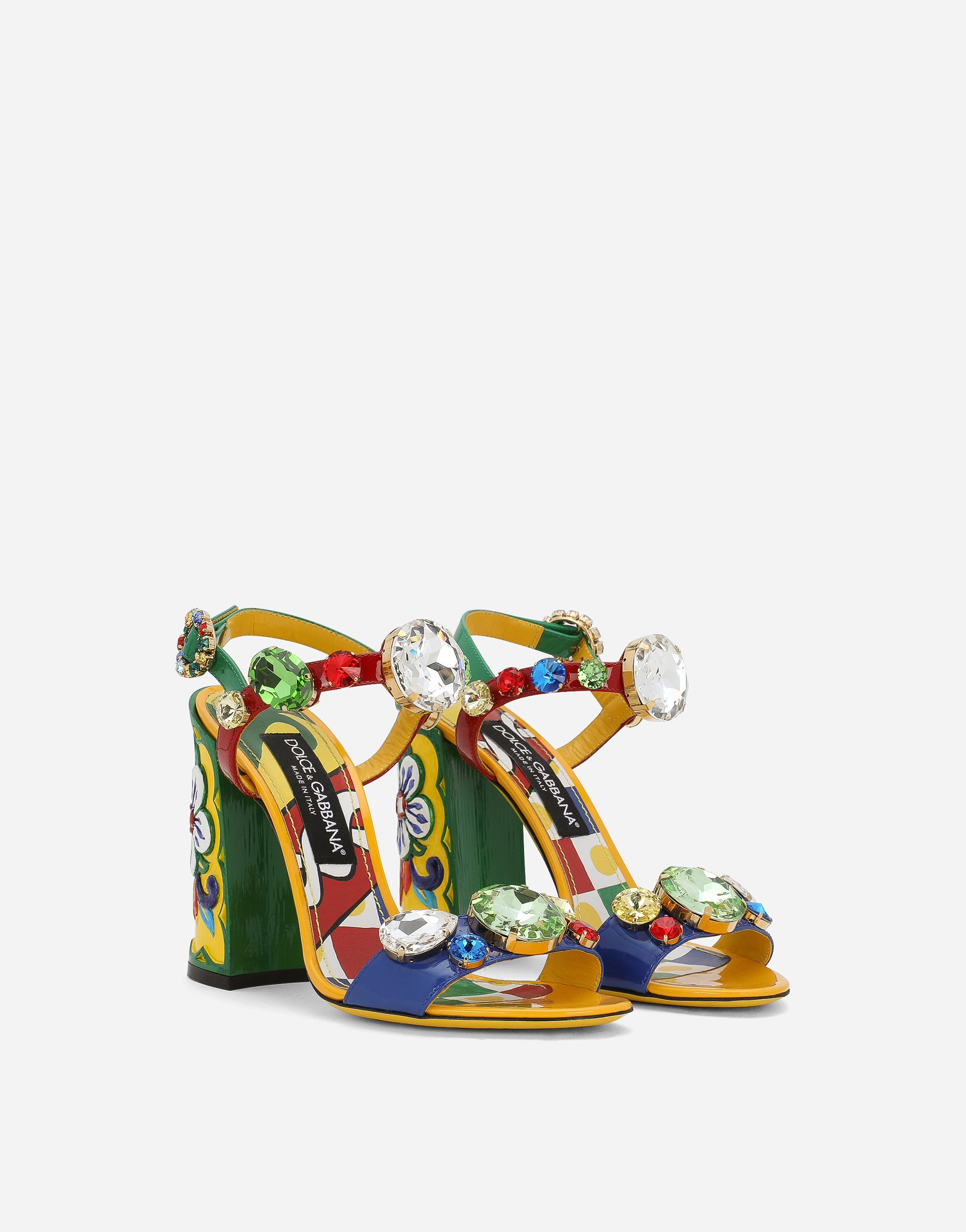 DOLCE & GABBANA PATENT LEATHER SANDALS