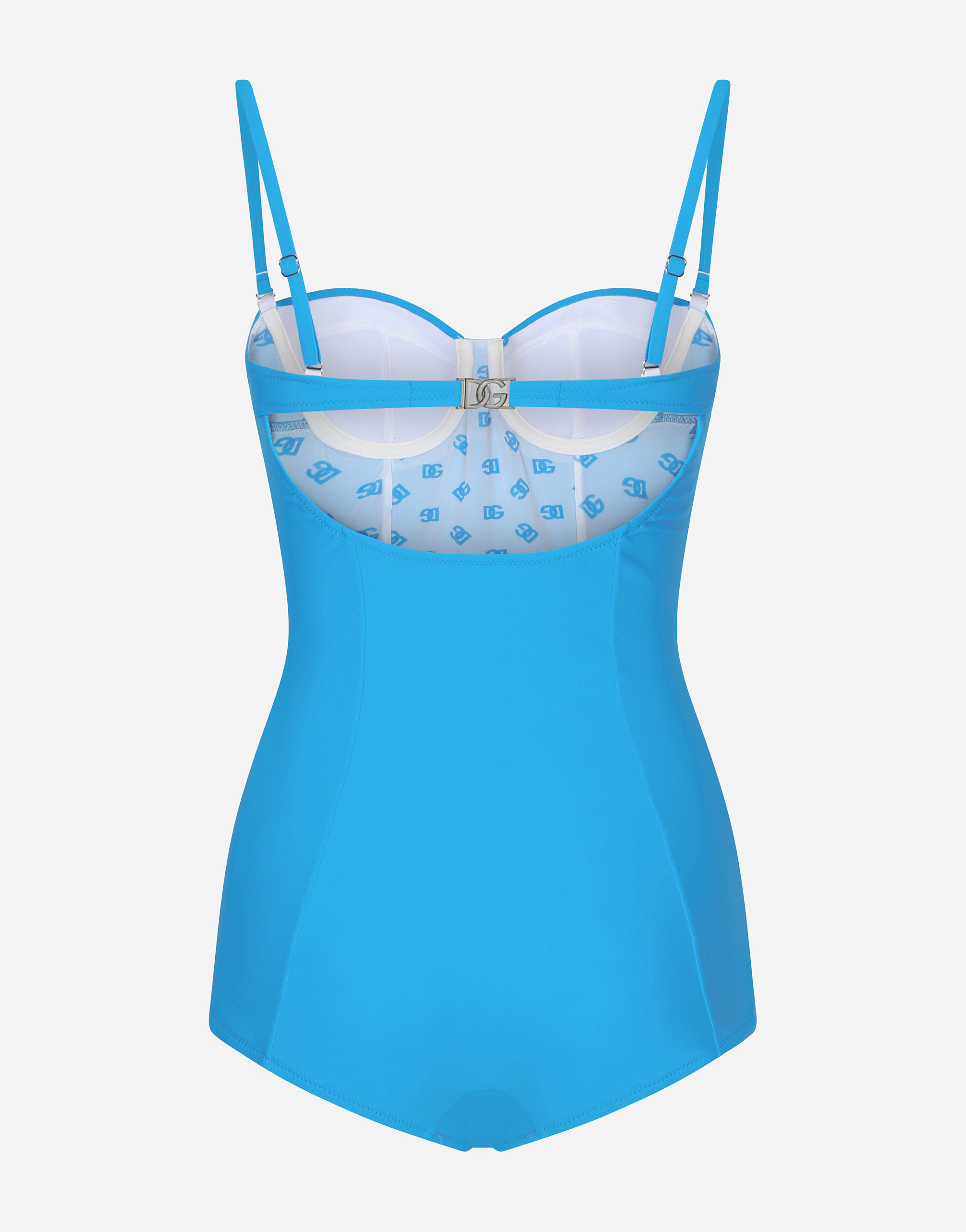 Dolce & Gabbana Costume Intero Balconcino In Turquoise