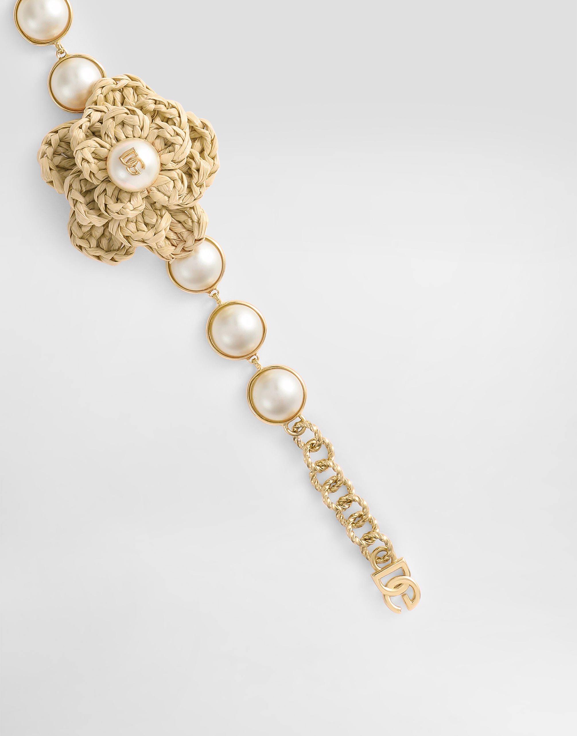 Dolce & Gabbana Raffia Flower Bracelet
