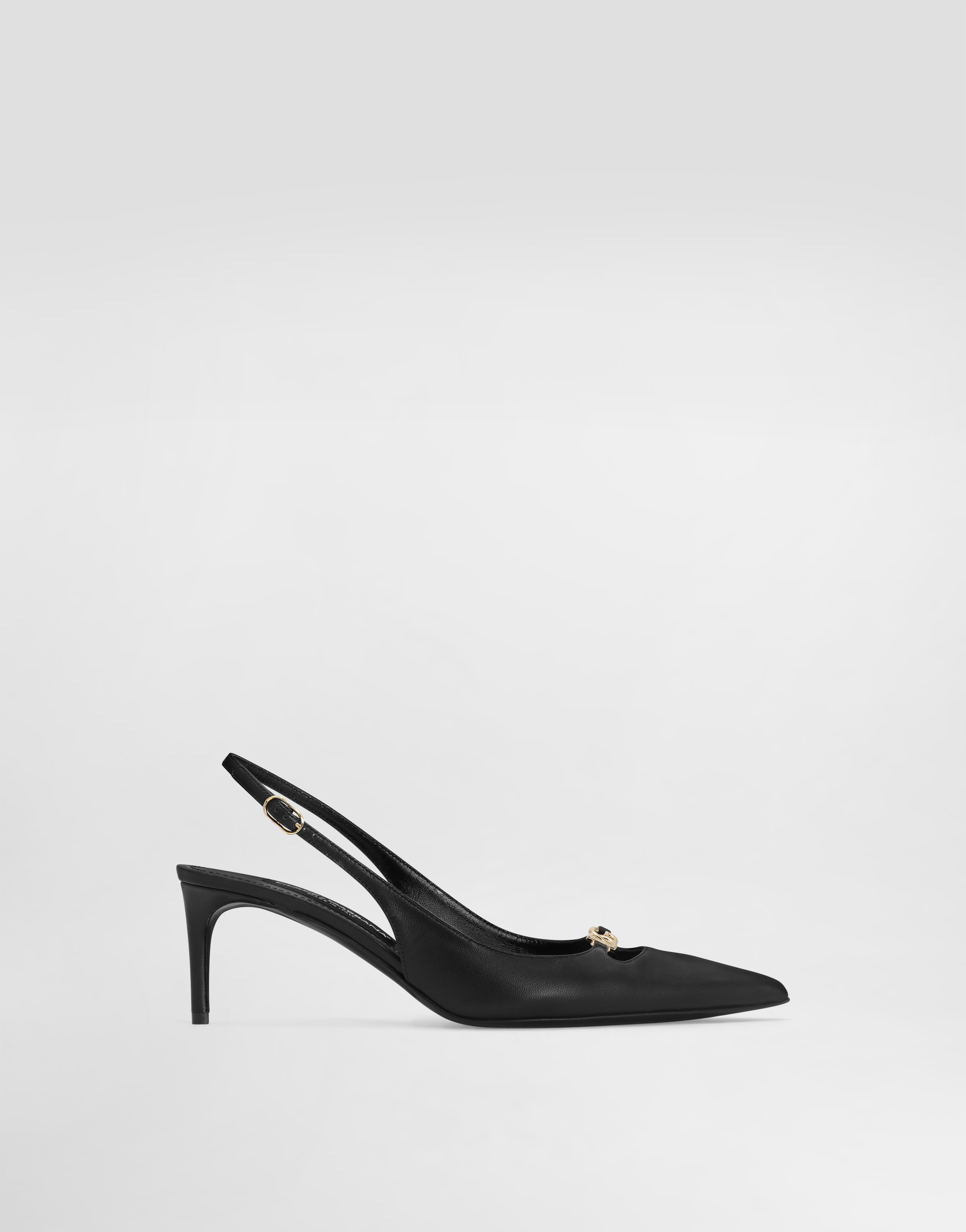 Lollo silk nappa leather slingback