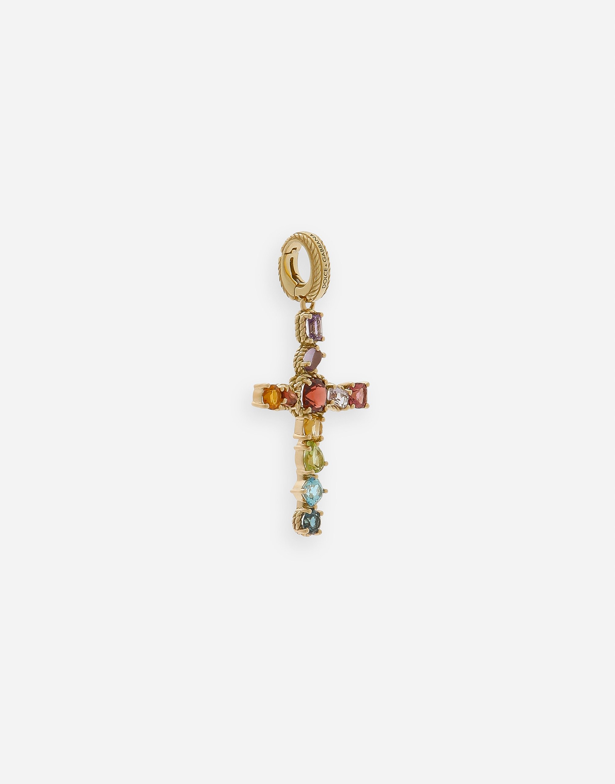 Rainbow charm in yellow gold 18kt with multicolor stones in Gold for |  Dolce&Gabbana® US