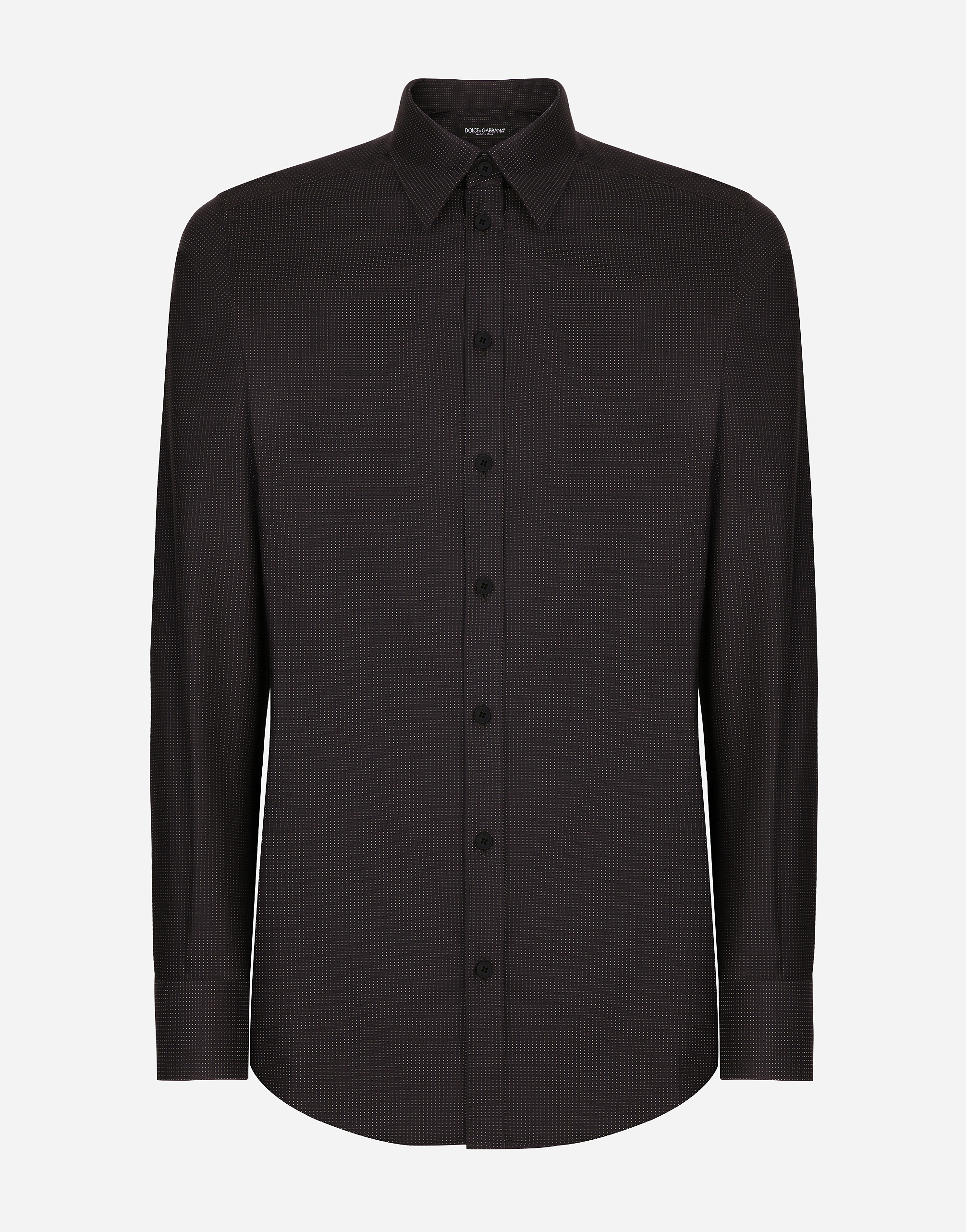 Dolce & Gabbana Cotton Martini-fit Shirt In Multicolor