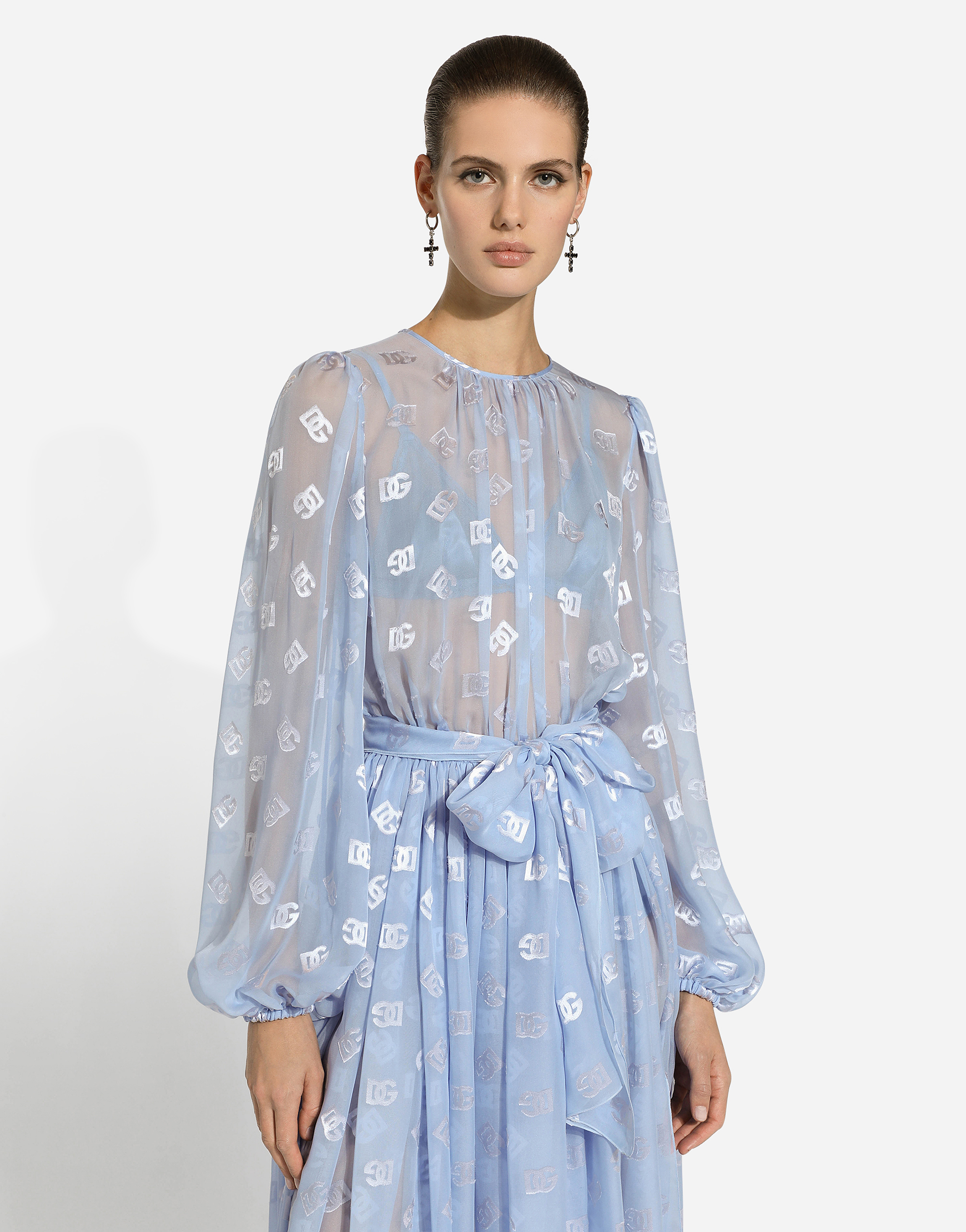 Dolce & Gabbana Logo Dress In Purple