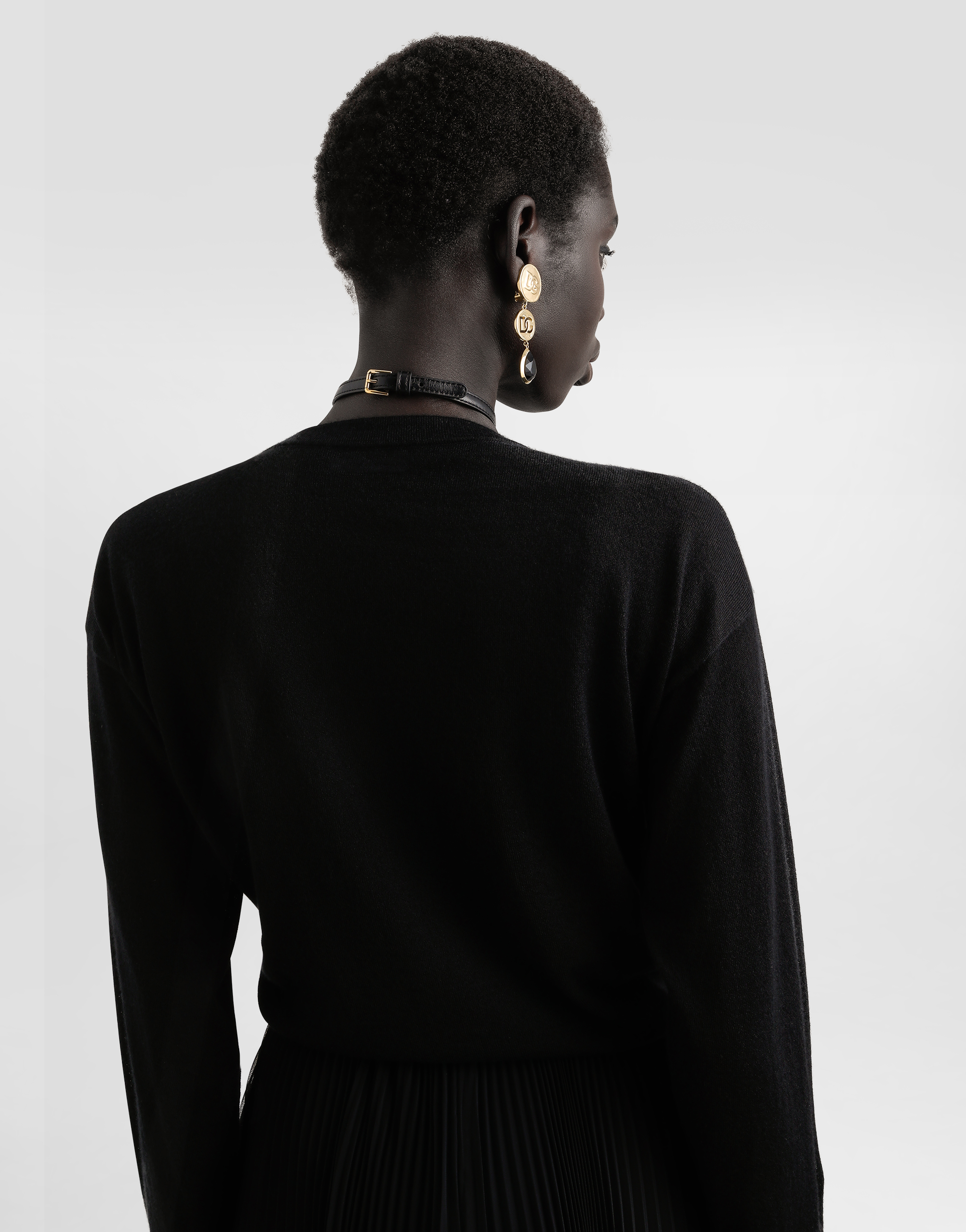 Dolce & Gabbana Cashmere Cardigan Sweaters And Cardigans Black In Black