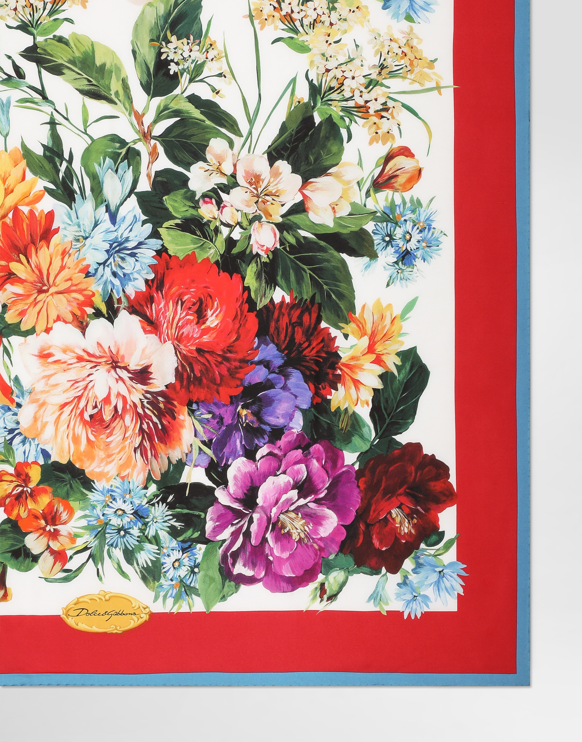 Dolce & Gabbana Dolce&gabbana Floral Print Silk Twill Square Scarf