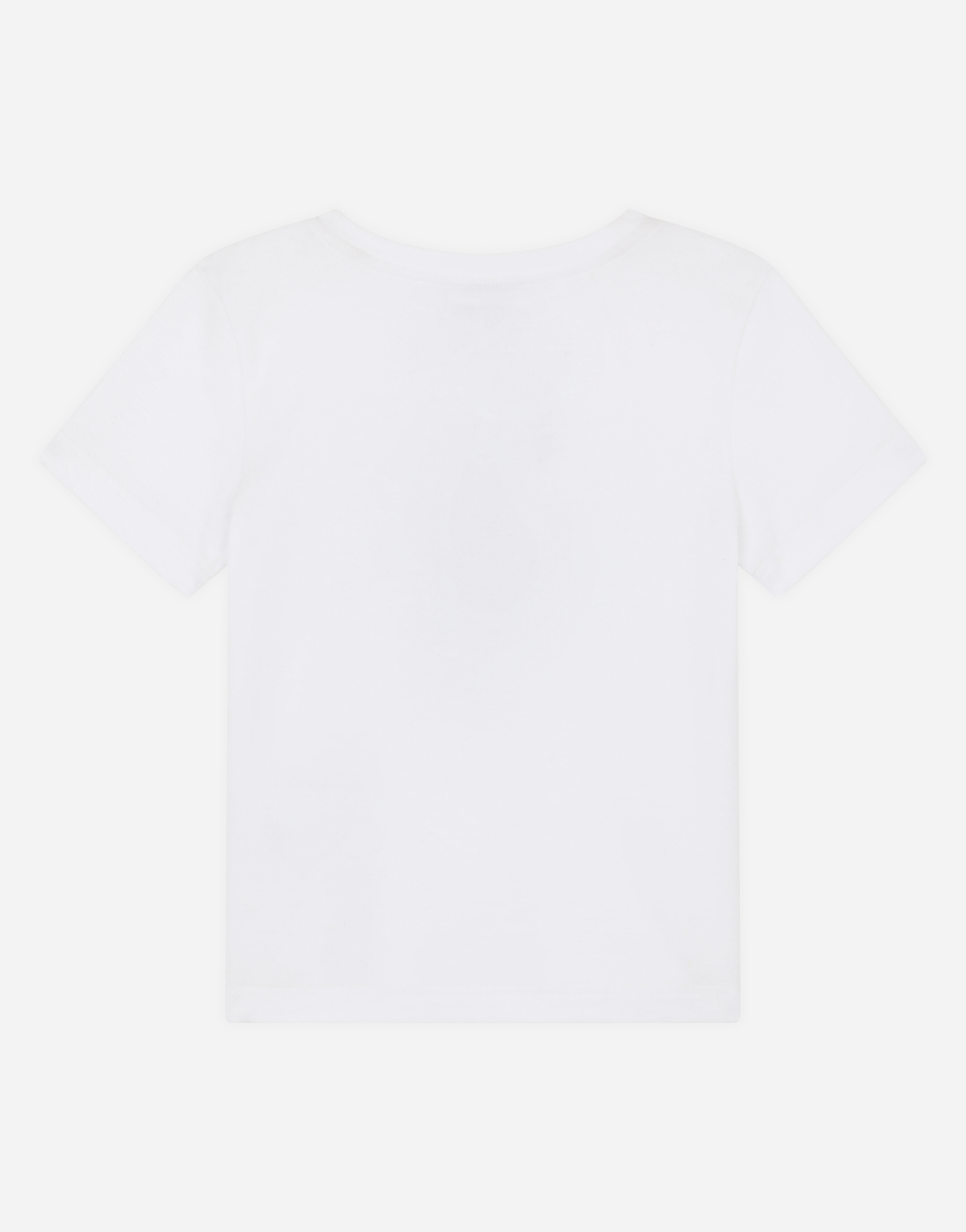 Shop Dolce & Gabbana Jersey T-shirt With Dg Heart Print In White