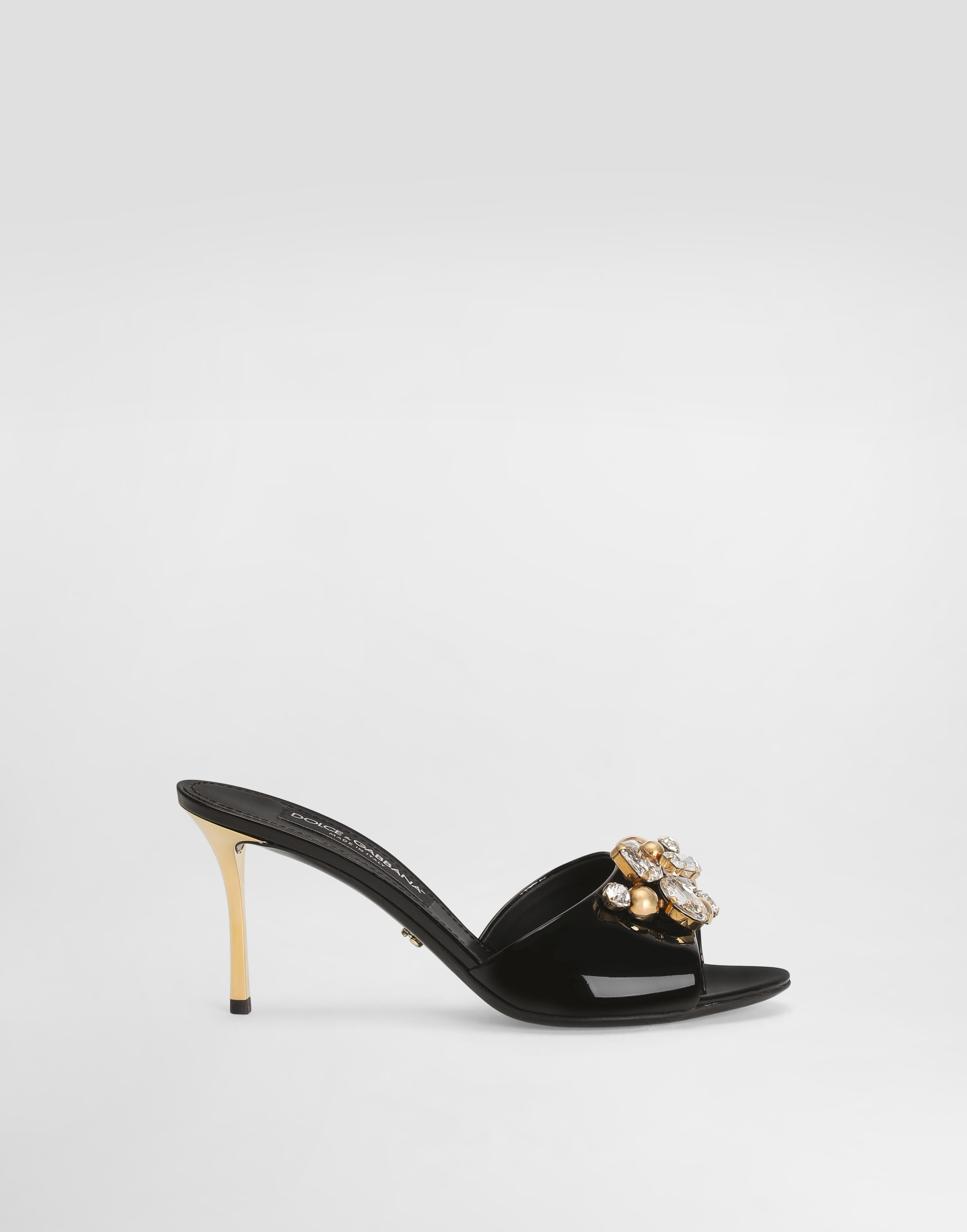 Keira patent leather embellished mules in Multicolor for Women