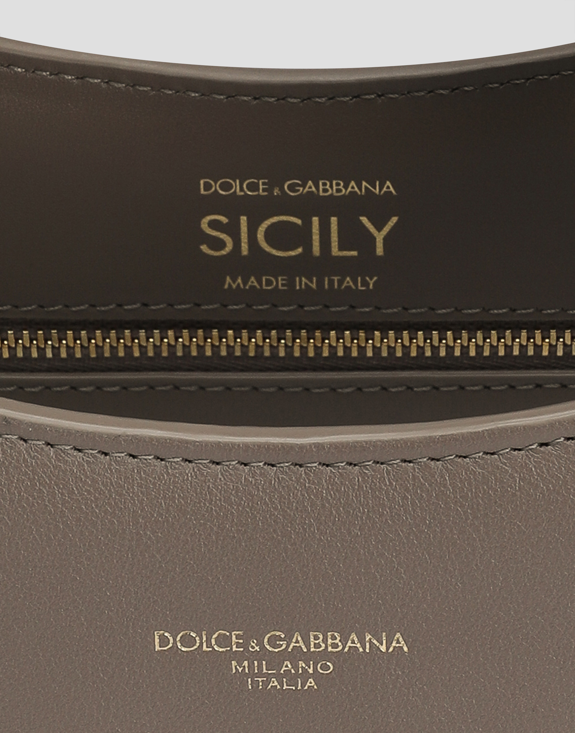 Dolce & Gabbana Small Sicily Shopper In Grey