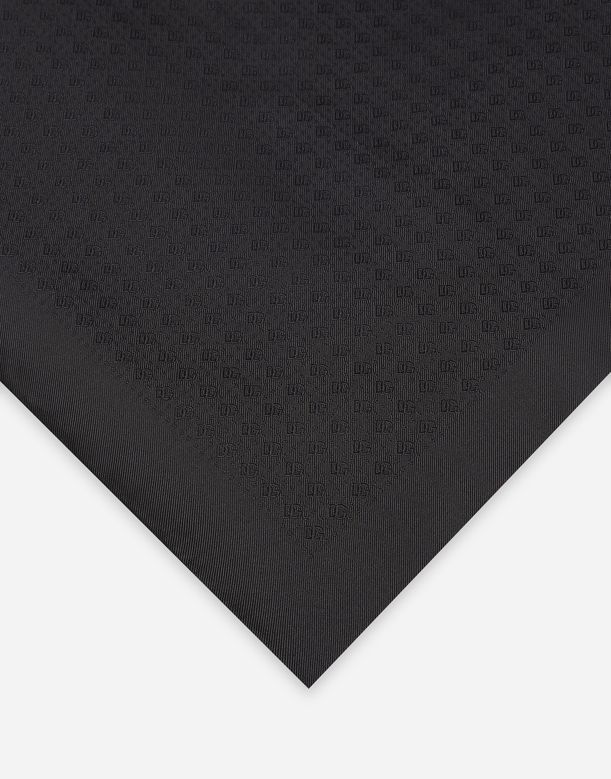Silk jacquard pocket square with DG logo