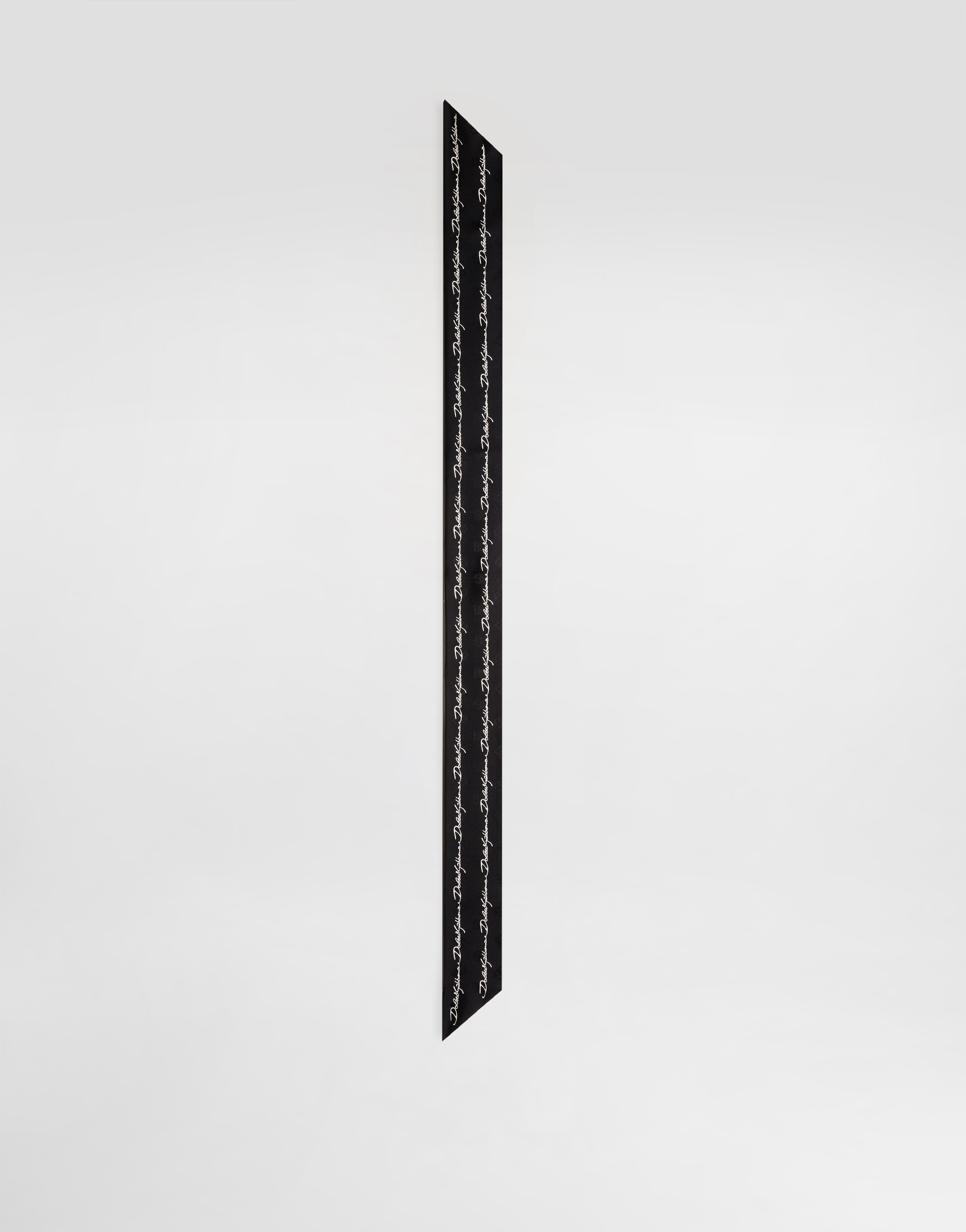 Twill headscarf with all-over polka dots and the Dolce&Gabbana logo print (6x100)