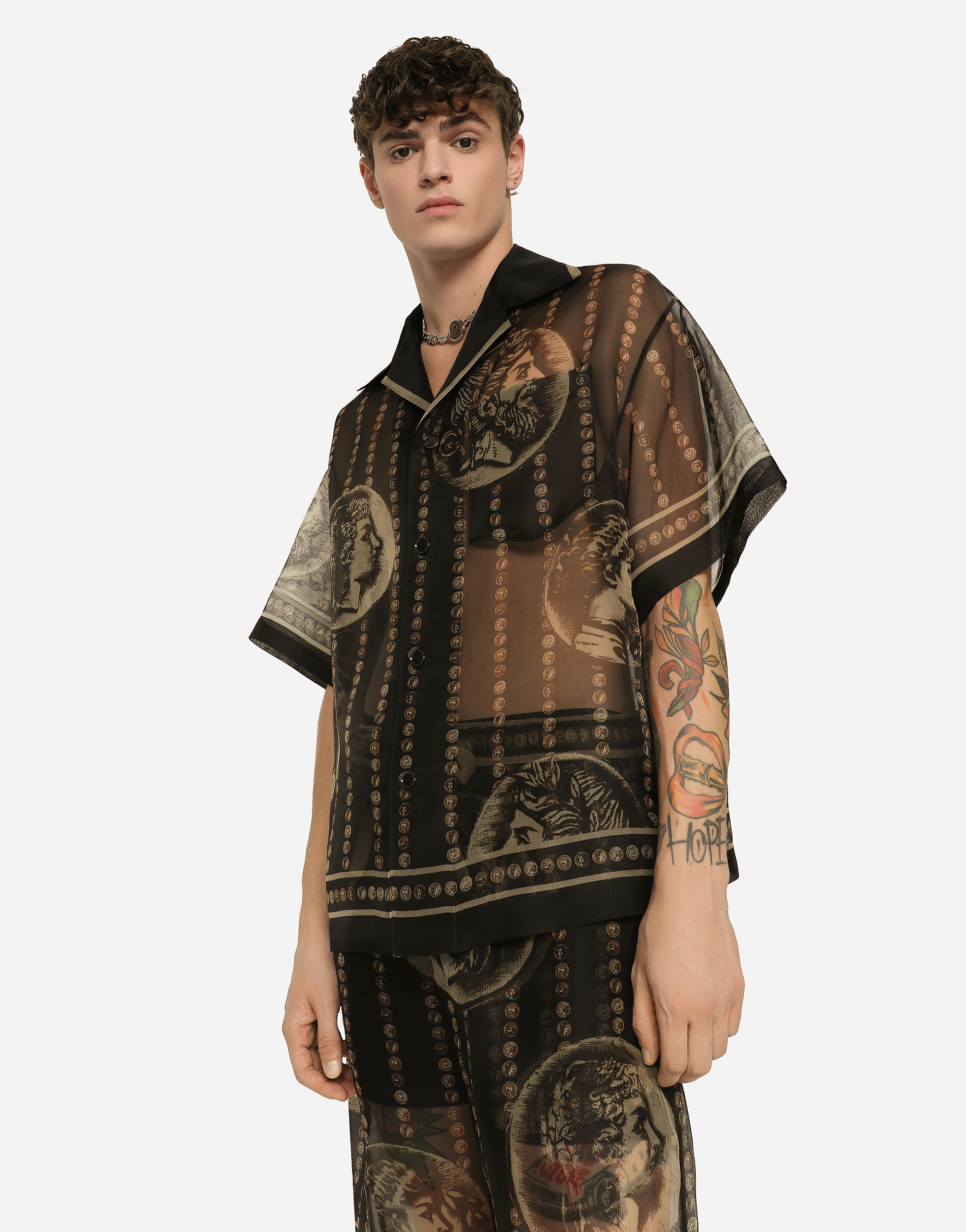 DOLCE & GABBANA NECKLACE WITH COINS AND DG LOGO