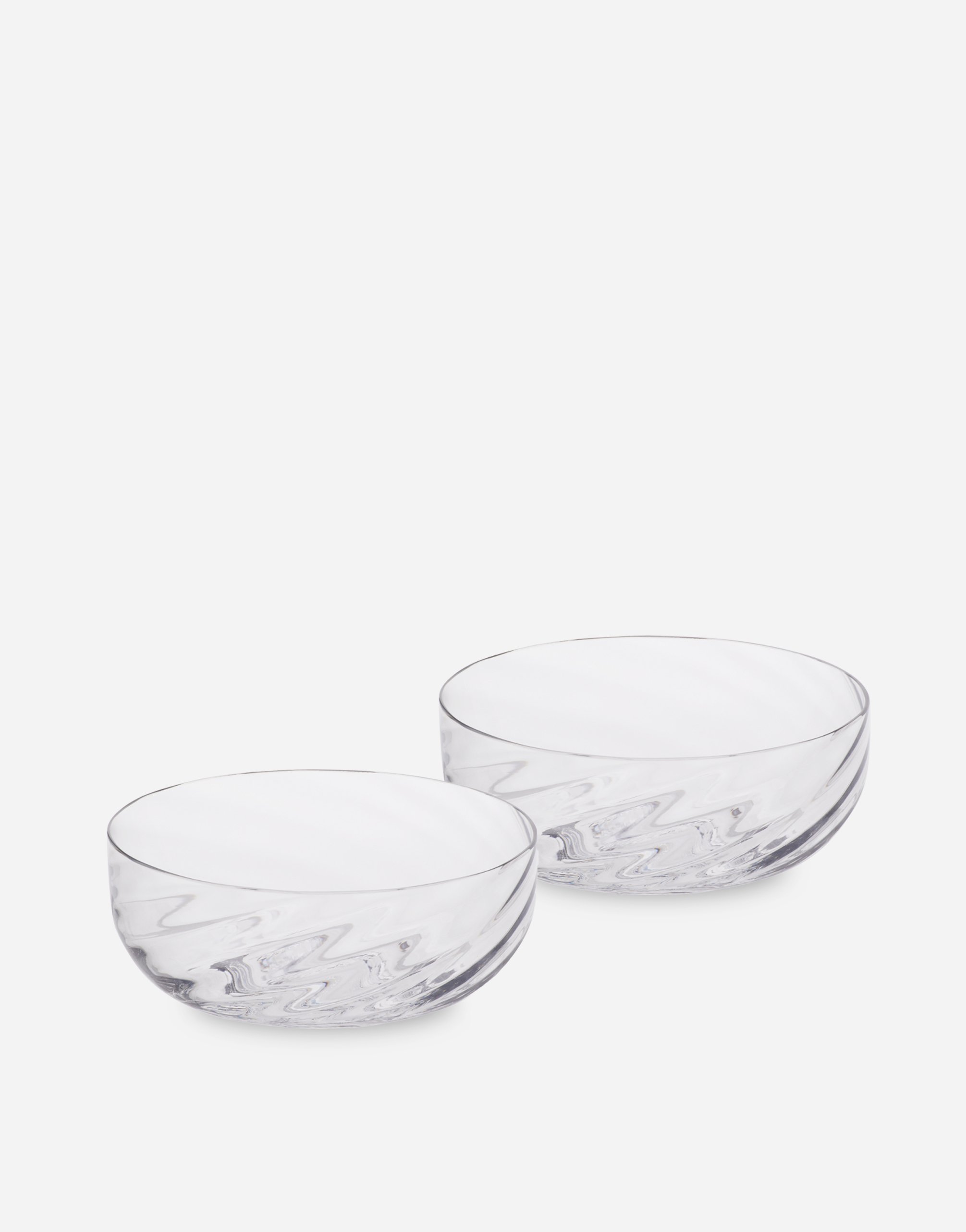 Dolce & Gabbana Set 2 Hand-blown Murano Glass Ice Cream Bowls In Multicolor