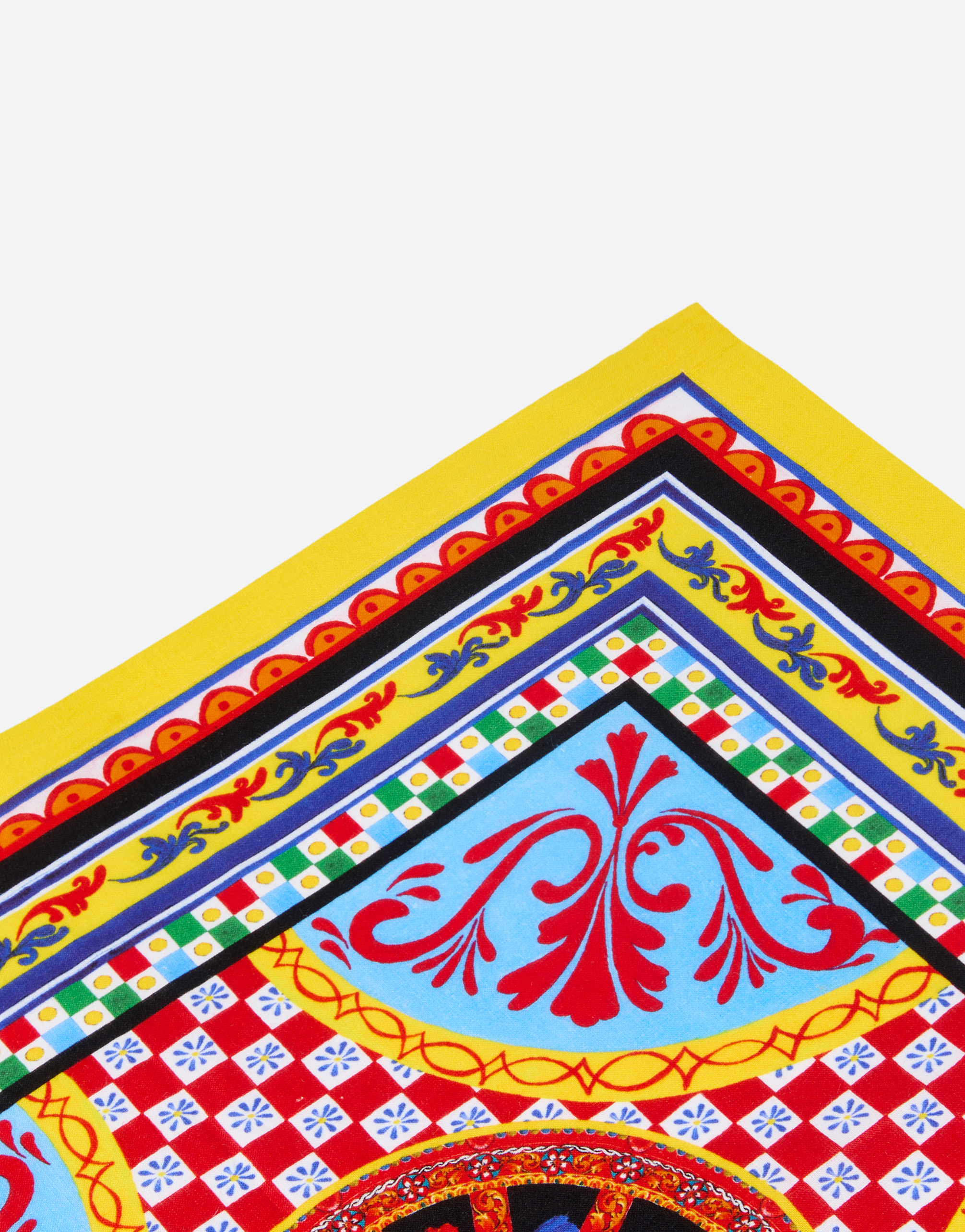 Shop Dolce & Gabbana Set Of 2 Linen Napkins In Multicolor