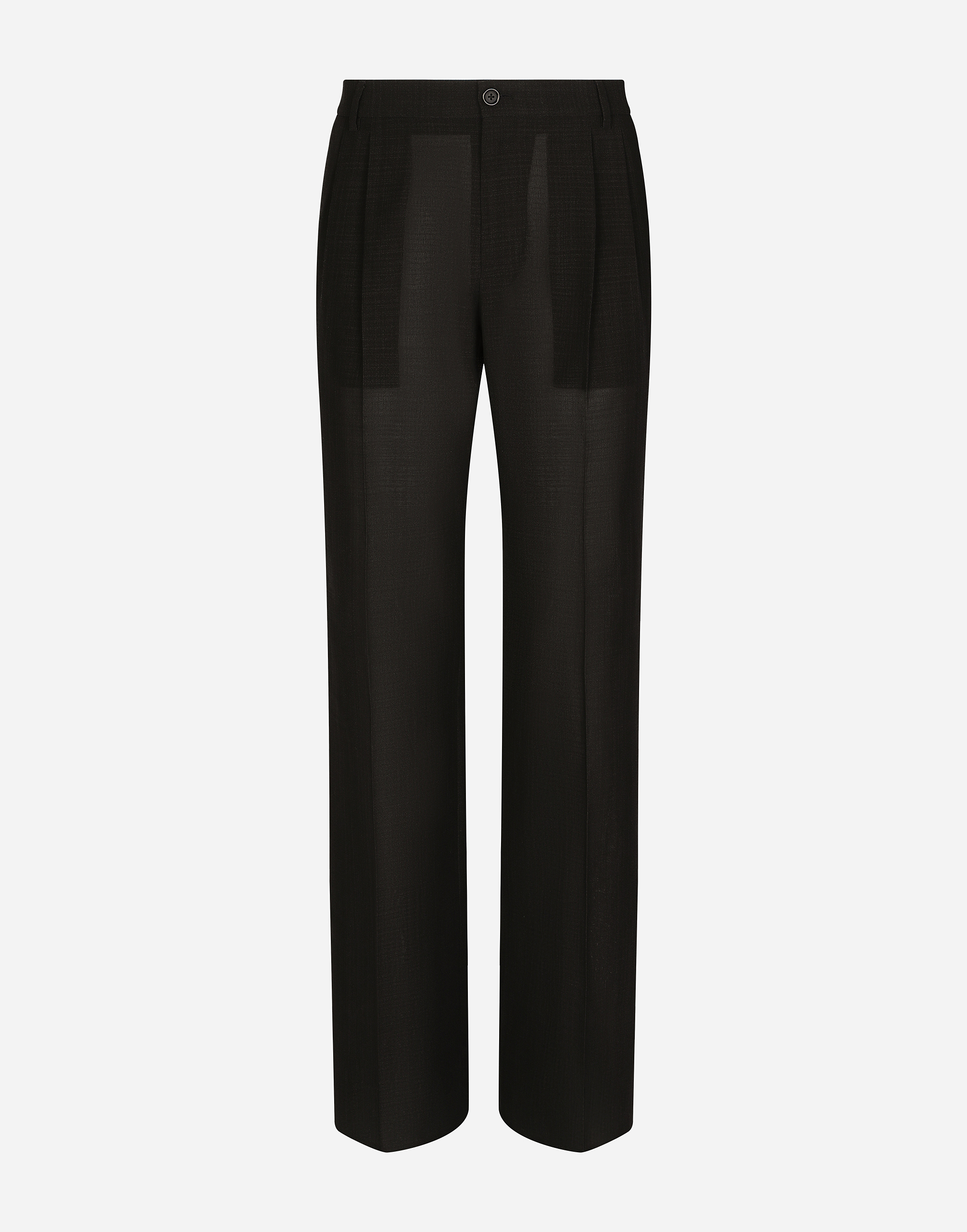 DOLCE & GABBANA TAILORED STRAIGHT-LEG PANTS IN TECHNICAL COTTON