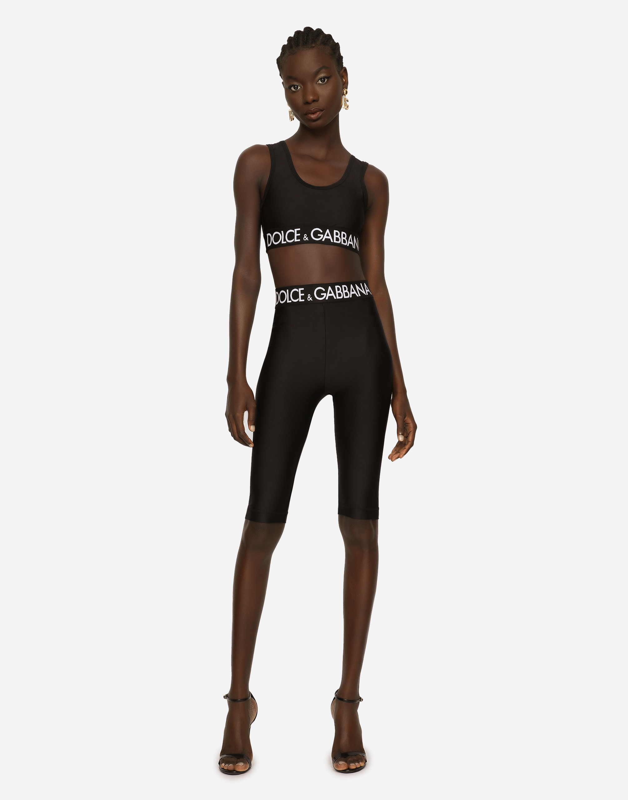 Shop Dolce & Gabbana Spandex Jersey Top In Black