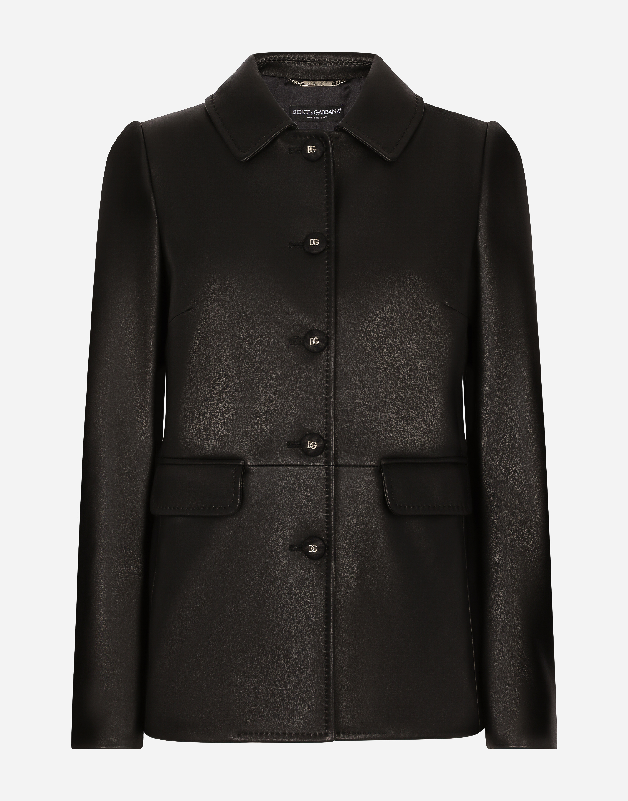 Dolce & Gabbana Lambskin Jacket - Woman Blazers Black
