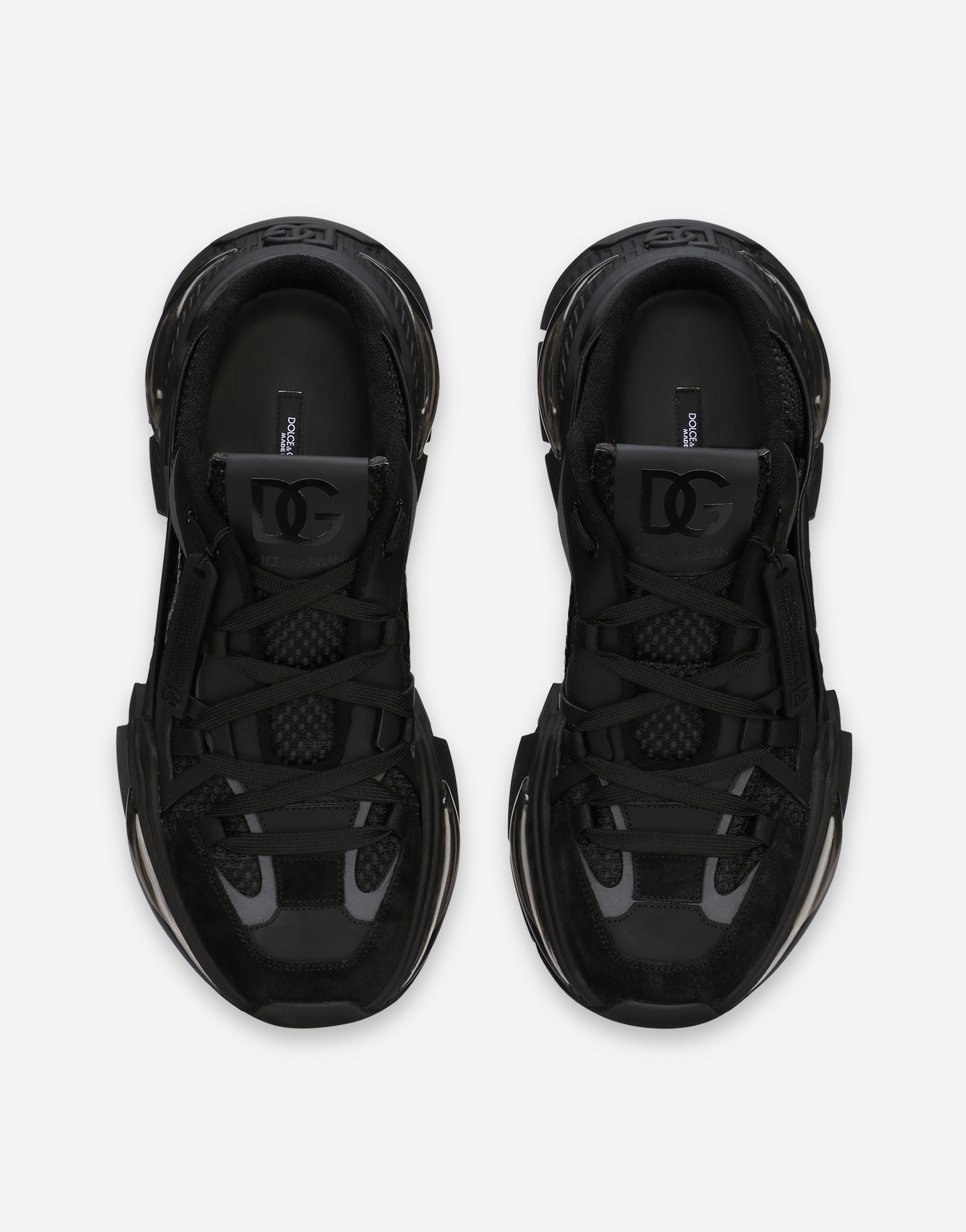 DOLCE & GABBANA MIXED-MATERIAL AIRMASTER MULE SNEAKERS