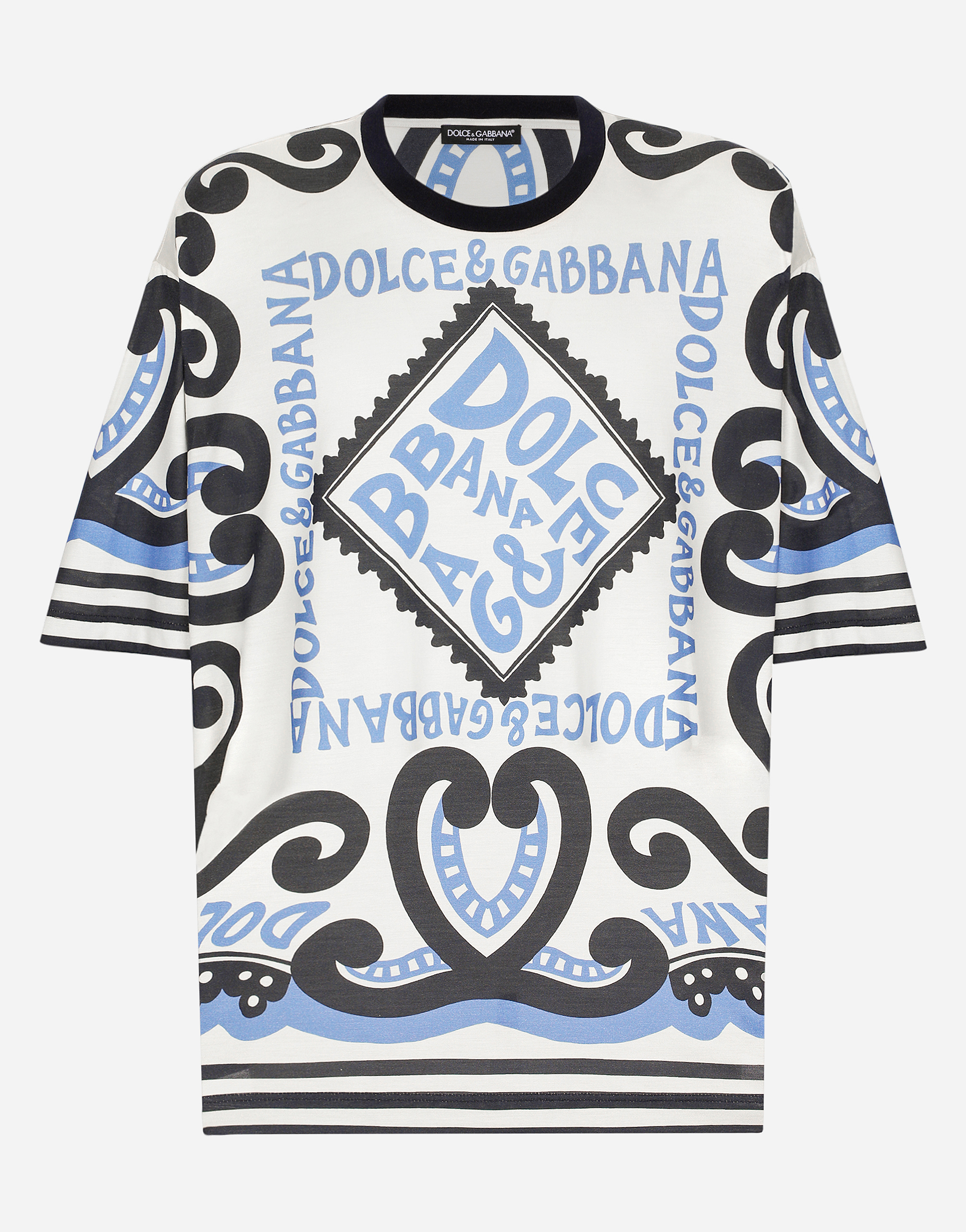 Dolce & Gabbana T-shirt M/corta Giro In Azure