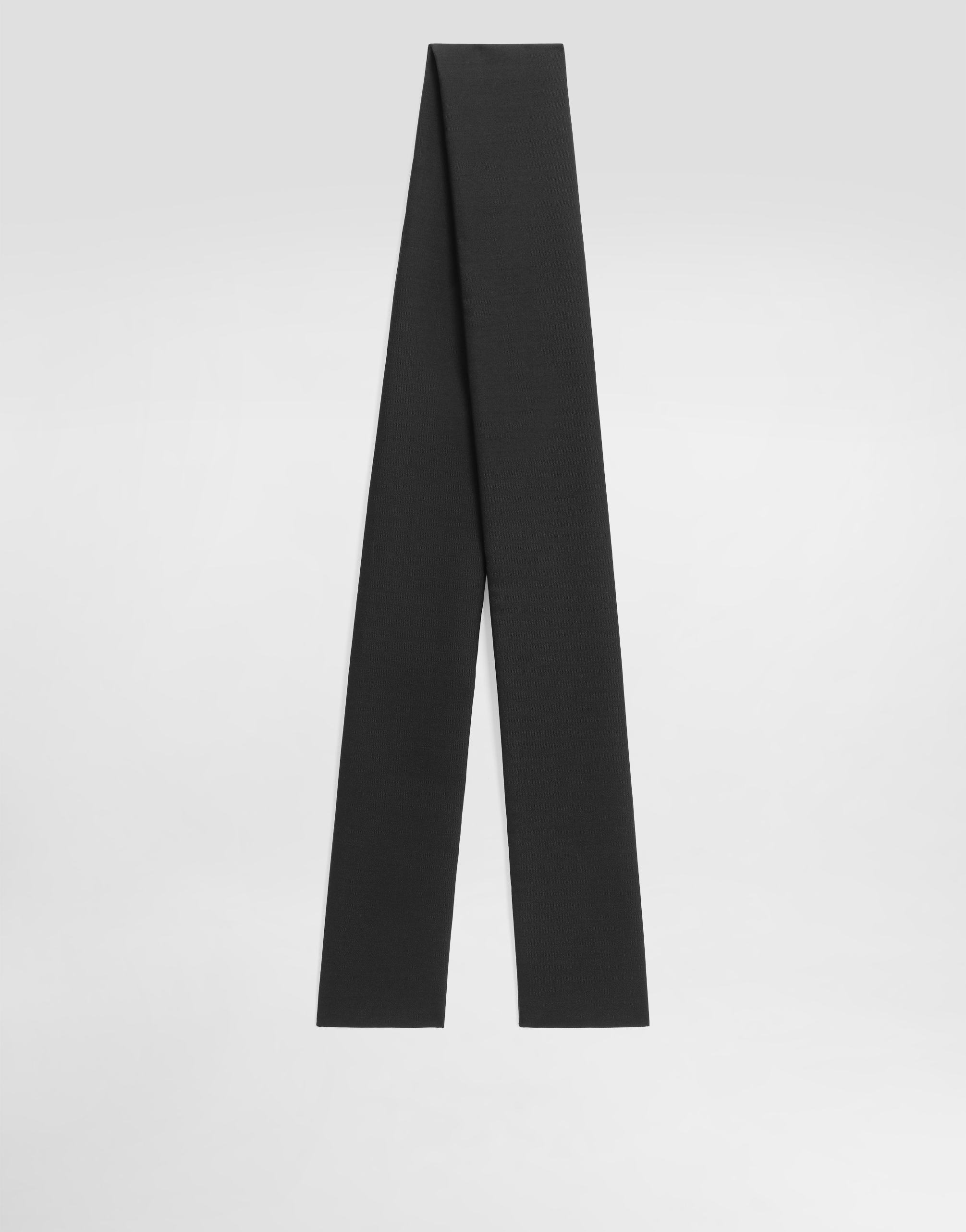 Dolce & Gabbana Wool Gabardine Scarf In Black
