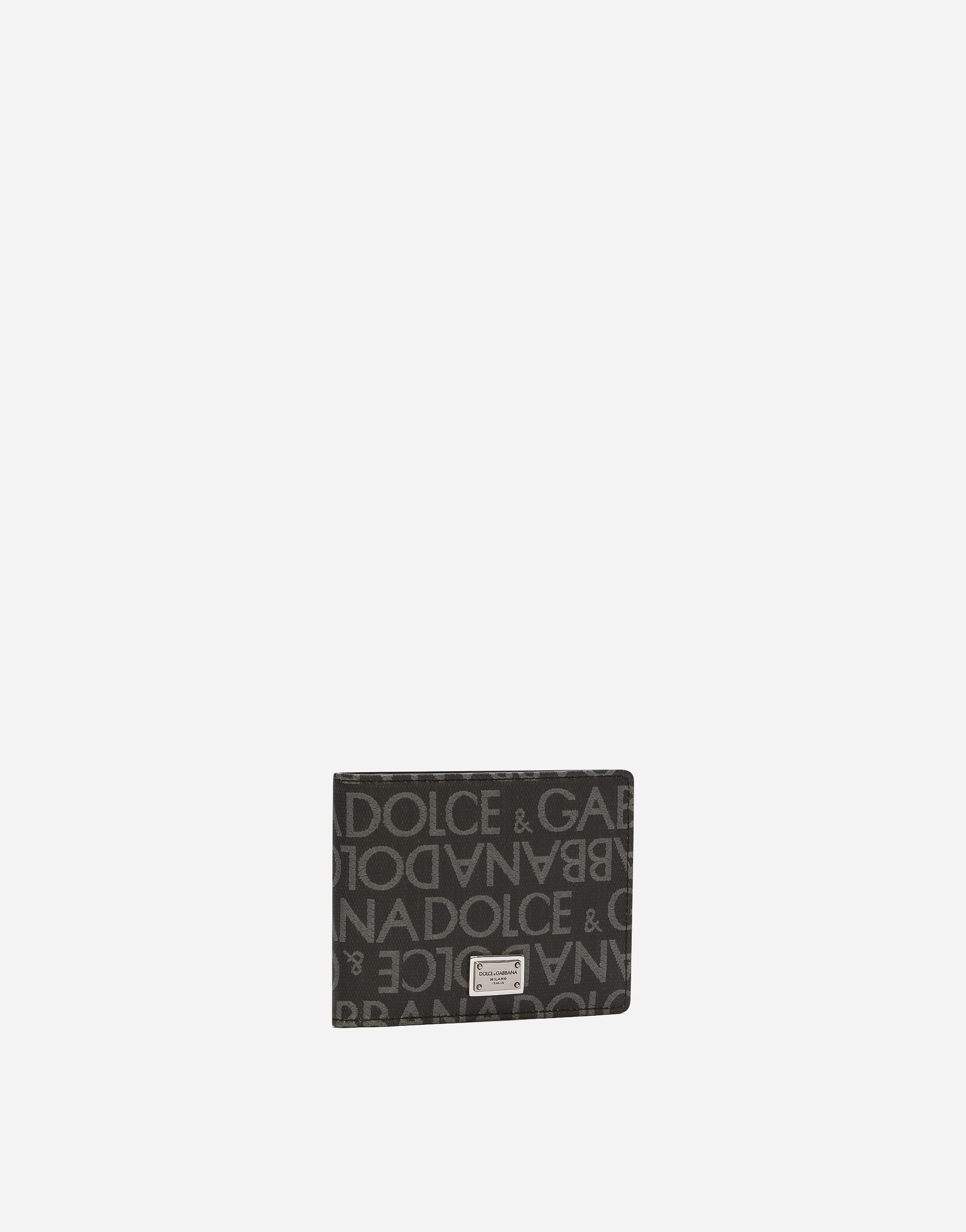 DOLCE & GABBANA COATED JACQUARD BIFOLD WALLET