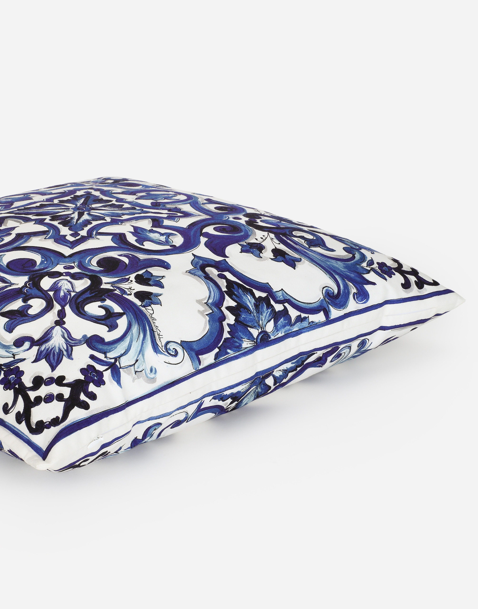 Shop Dolce & Gabbana Canvas Cushion Medium In Multicolor