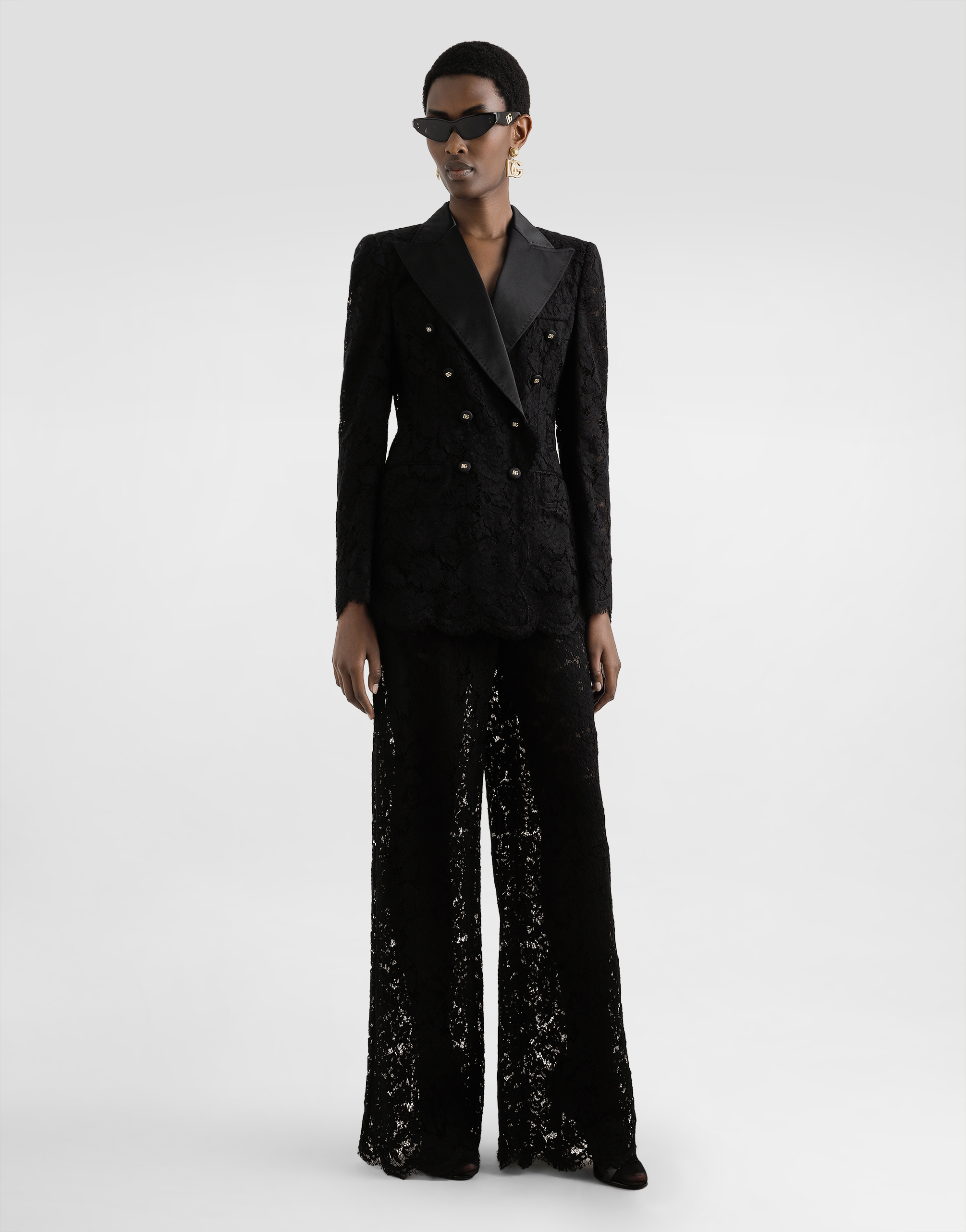 Dolce & Gabbana Black Double-breasted Blazer In ブラック