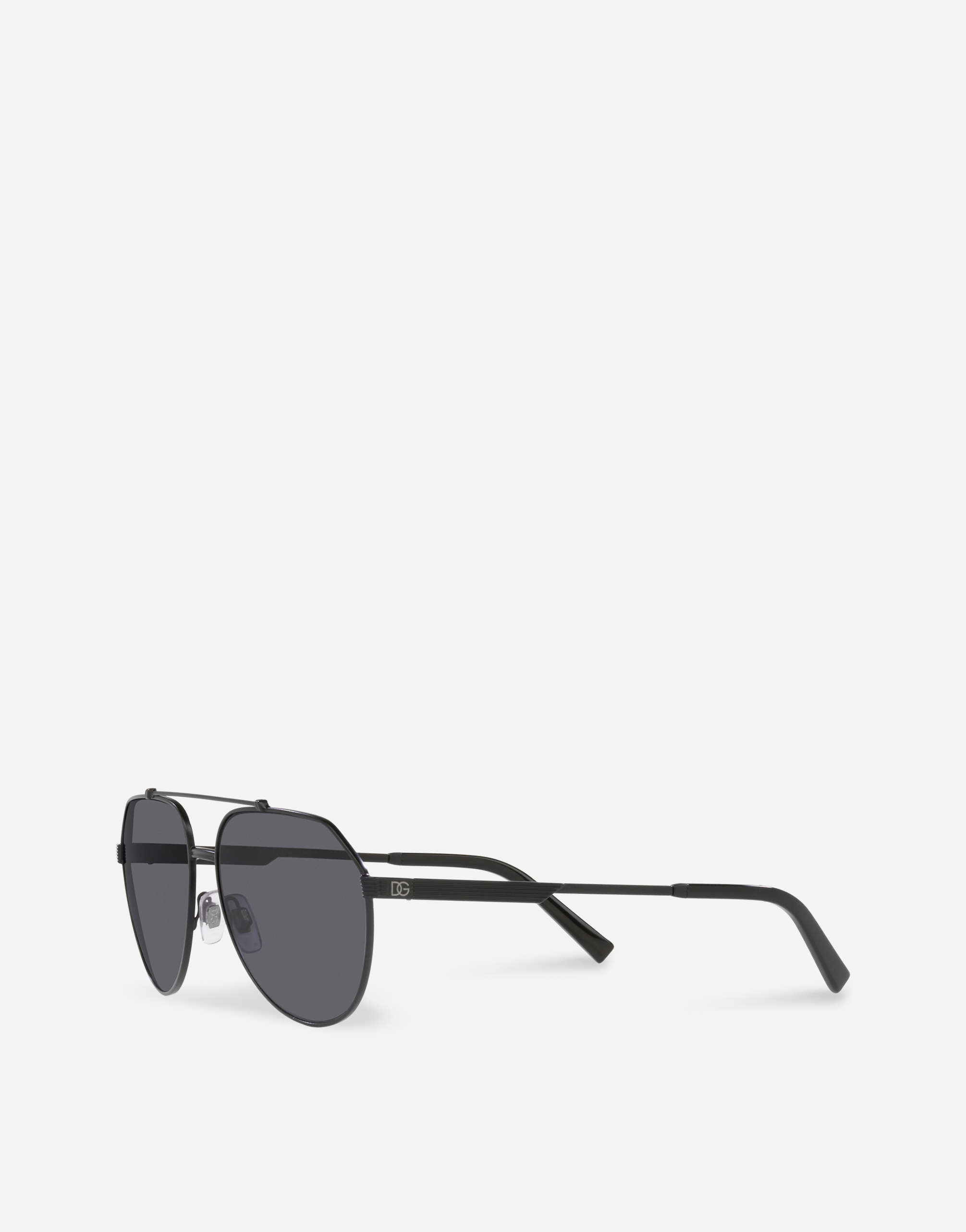 Shop Dolce & Gabbana Gros Grain Sunglasses In Matte Black