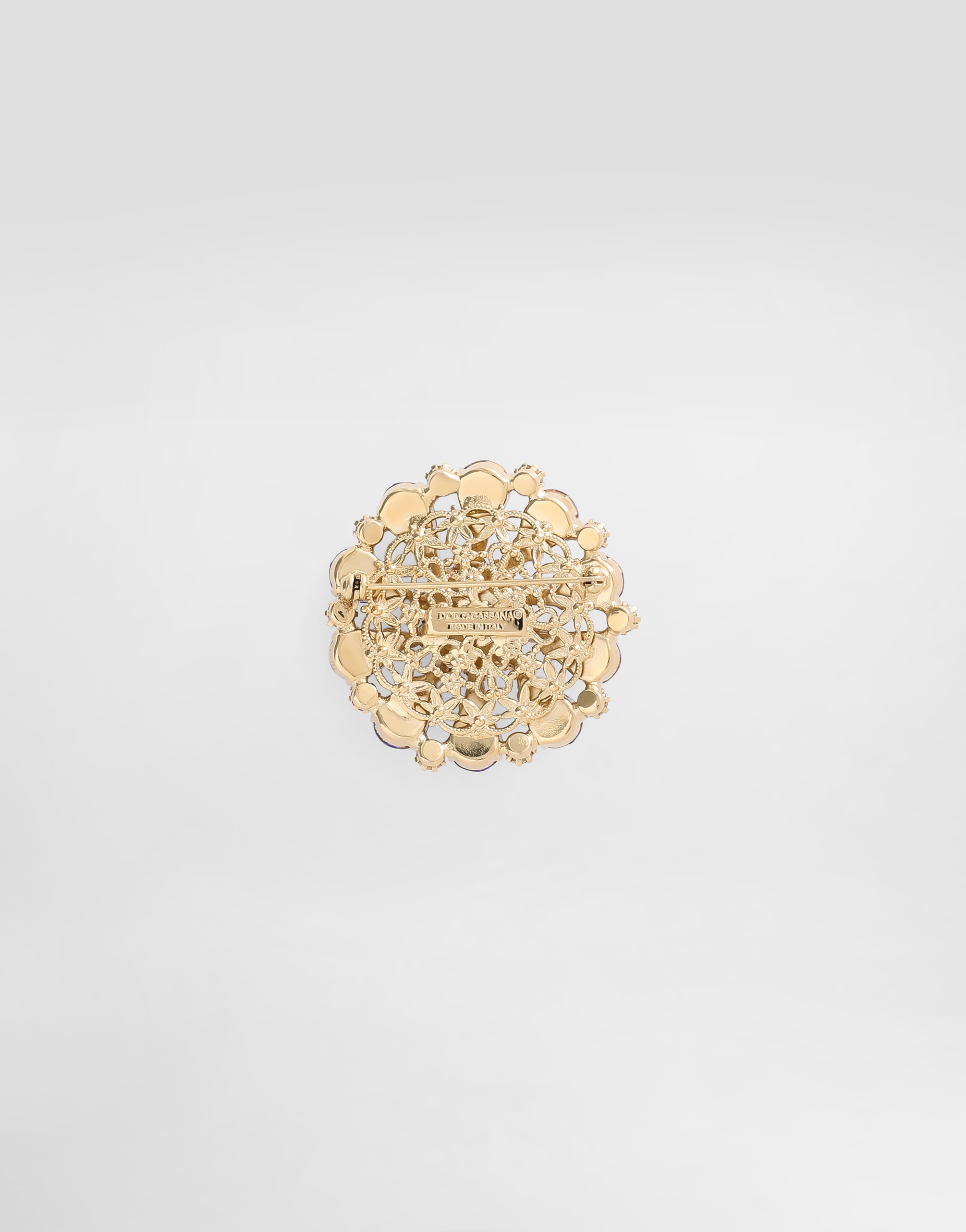 Dolce & Gabbana Brooch With Rhinestones In Multi