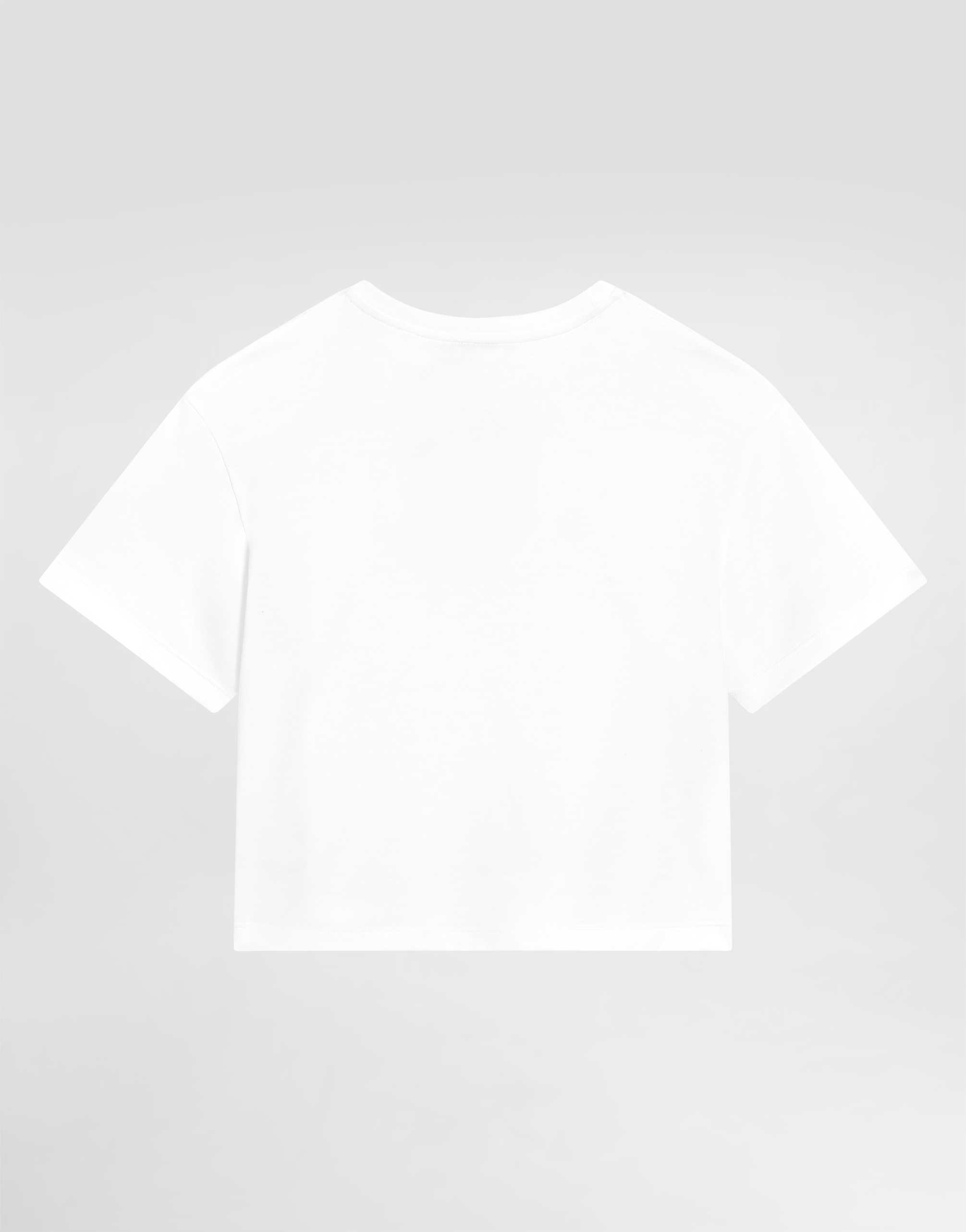  Dolce & Gabbana T-shirt En Jersey à Manches Courtes Et Logo Dg En Strass - Femme T-shirts Et Sweat-shirts Blanc 2 Years 
