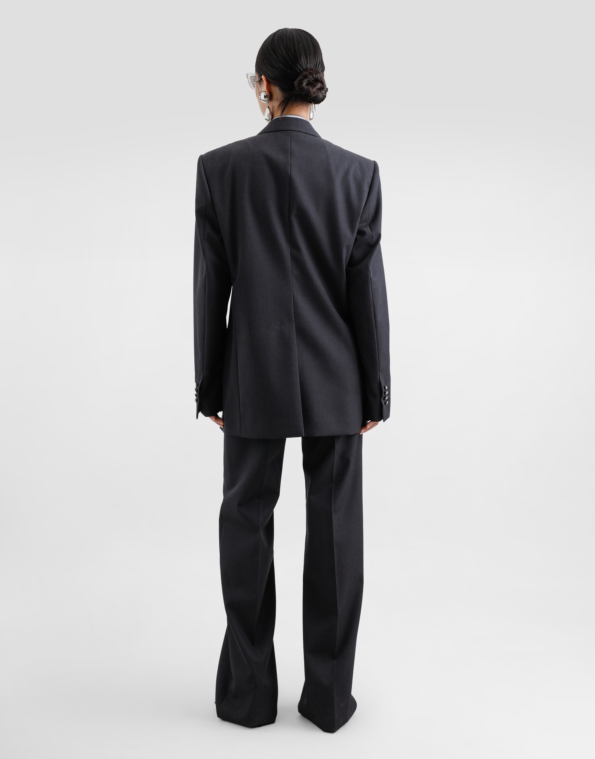 Dolce & Gabbana Oversize Woolen Jacket In Grey