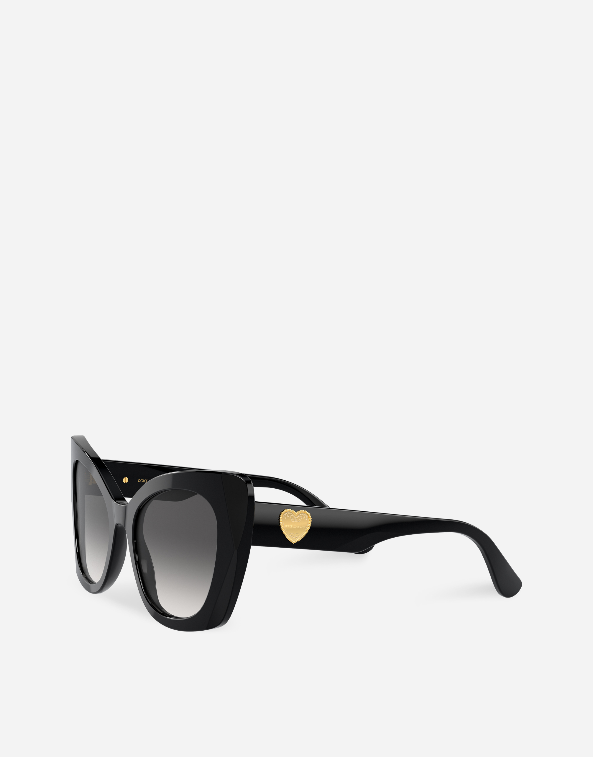 Shop Dolce & Gabbana Dg Devotion Sunglasses In Black