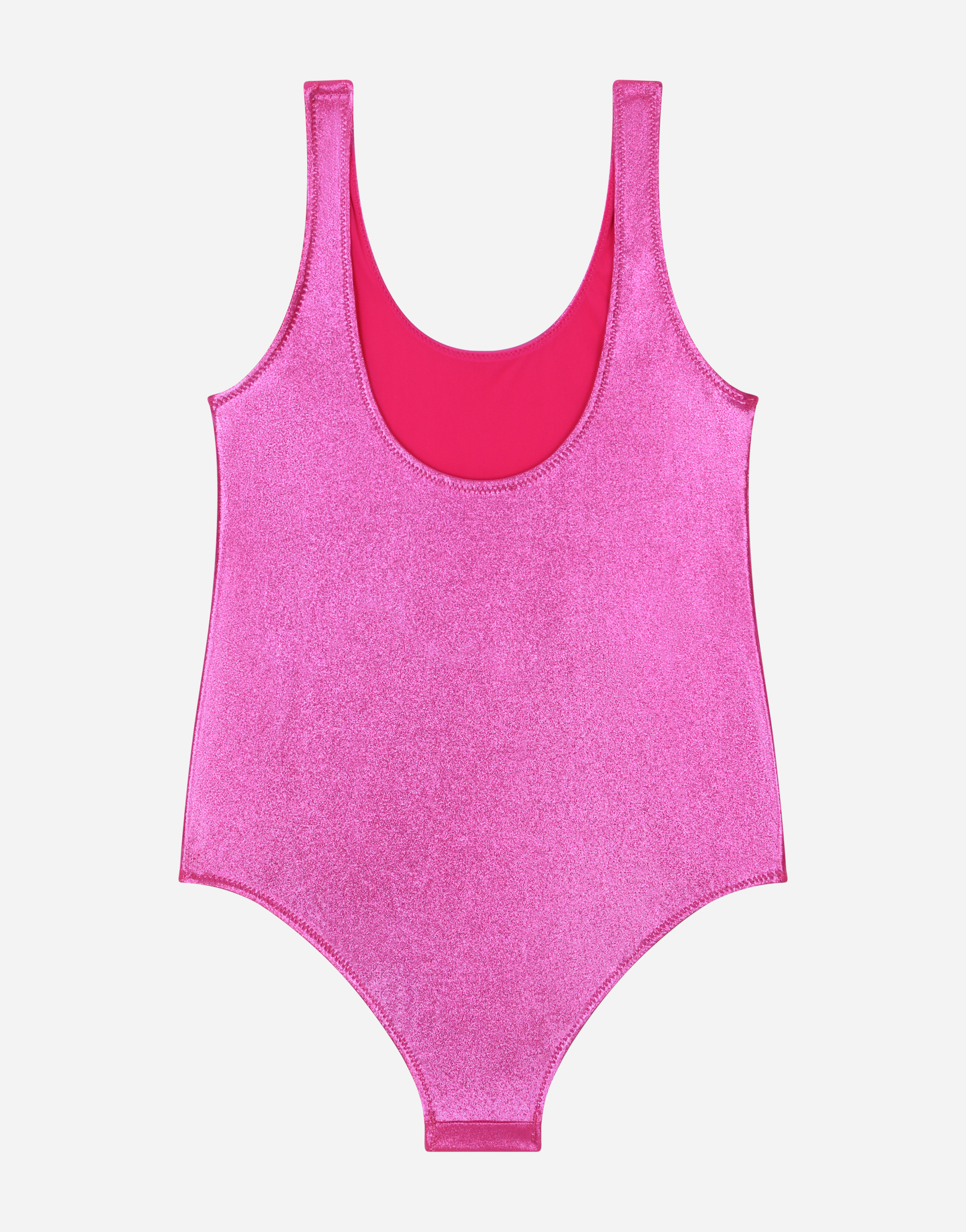 Dolce & Gabbana One-piece Swimsuit With Dg Logo In Pink